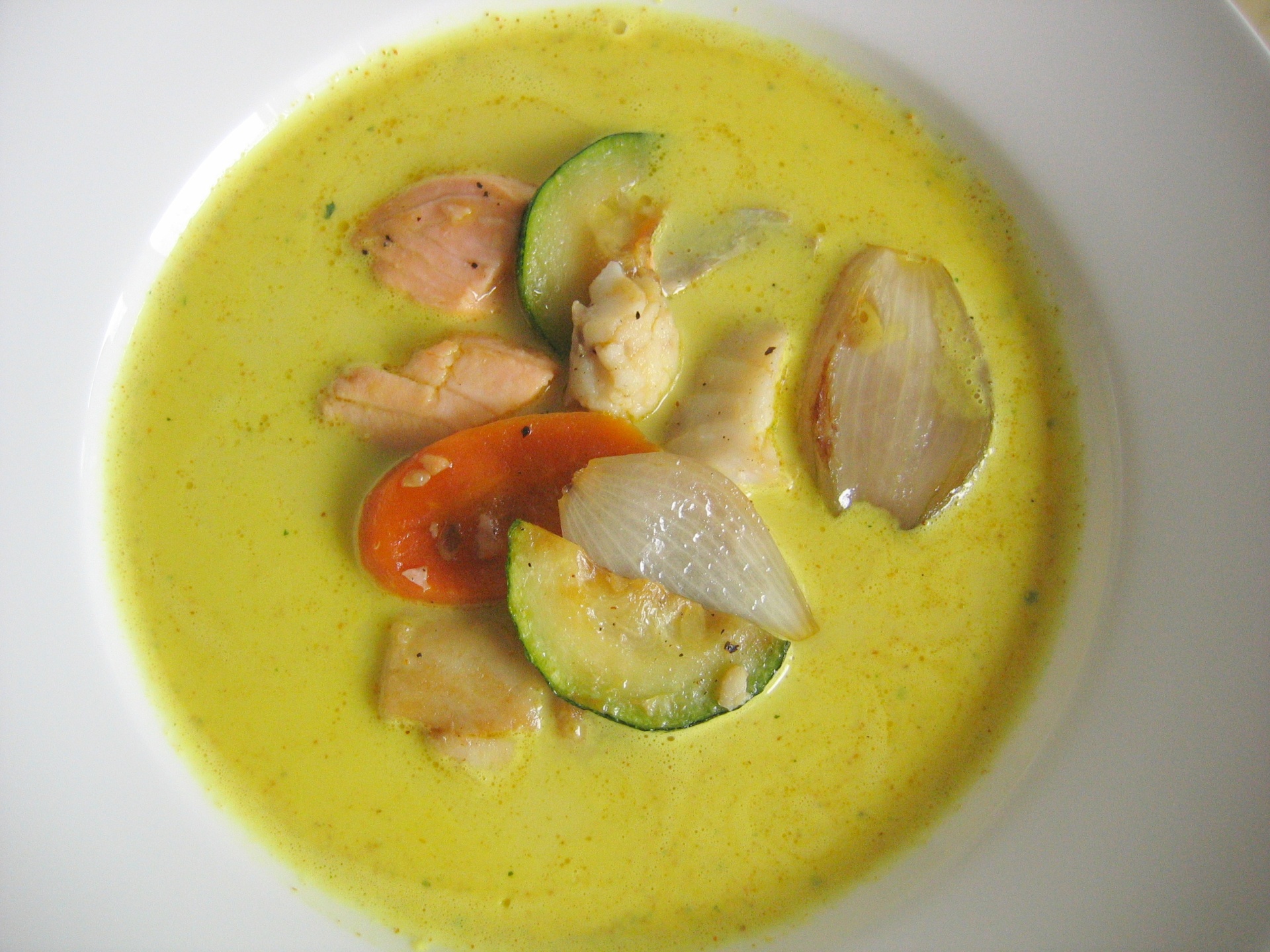 Fischsuppe Curryrahm