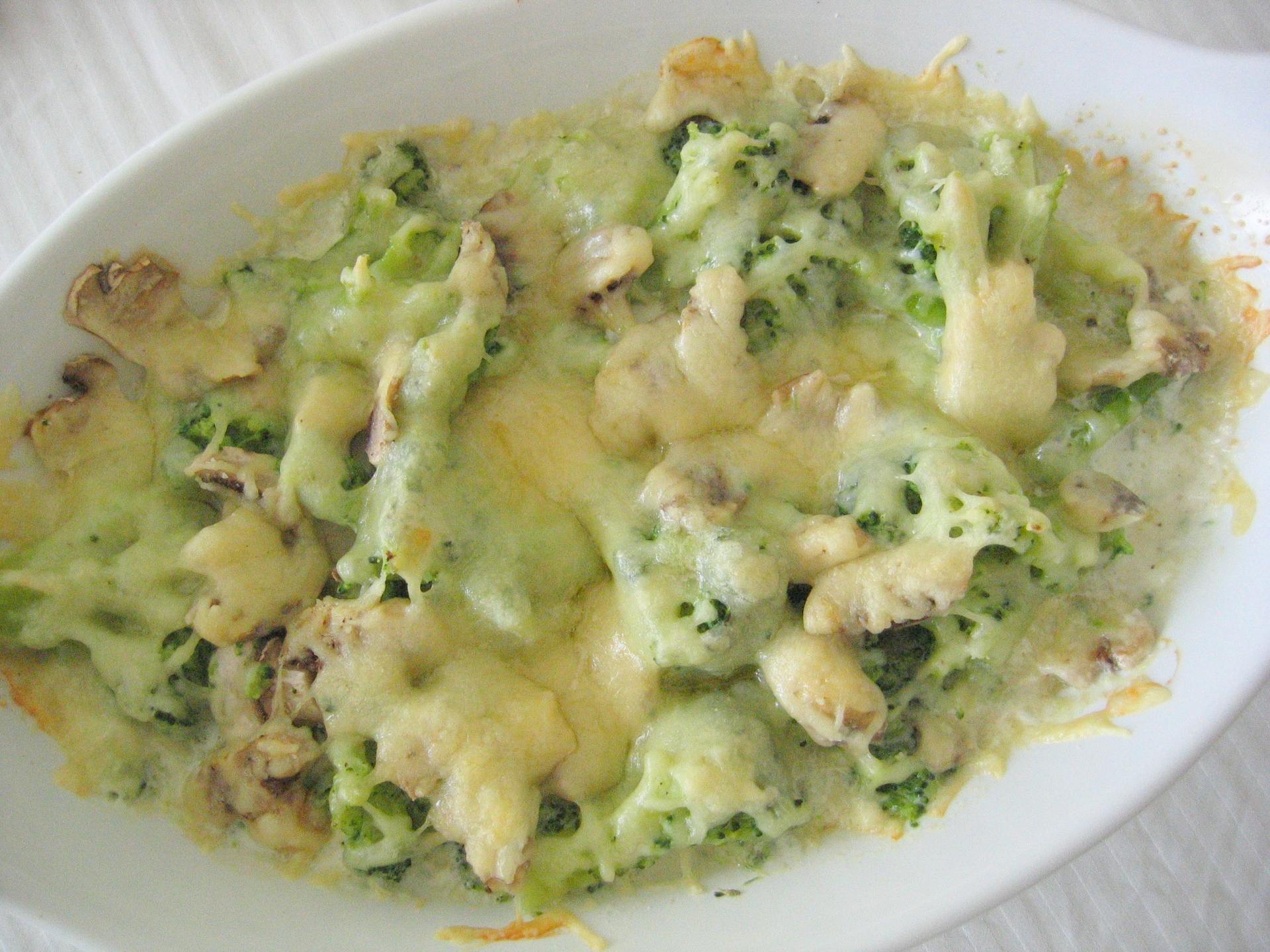Broccoli-Champignon-Gratin