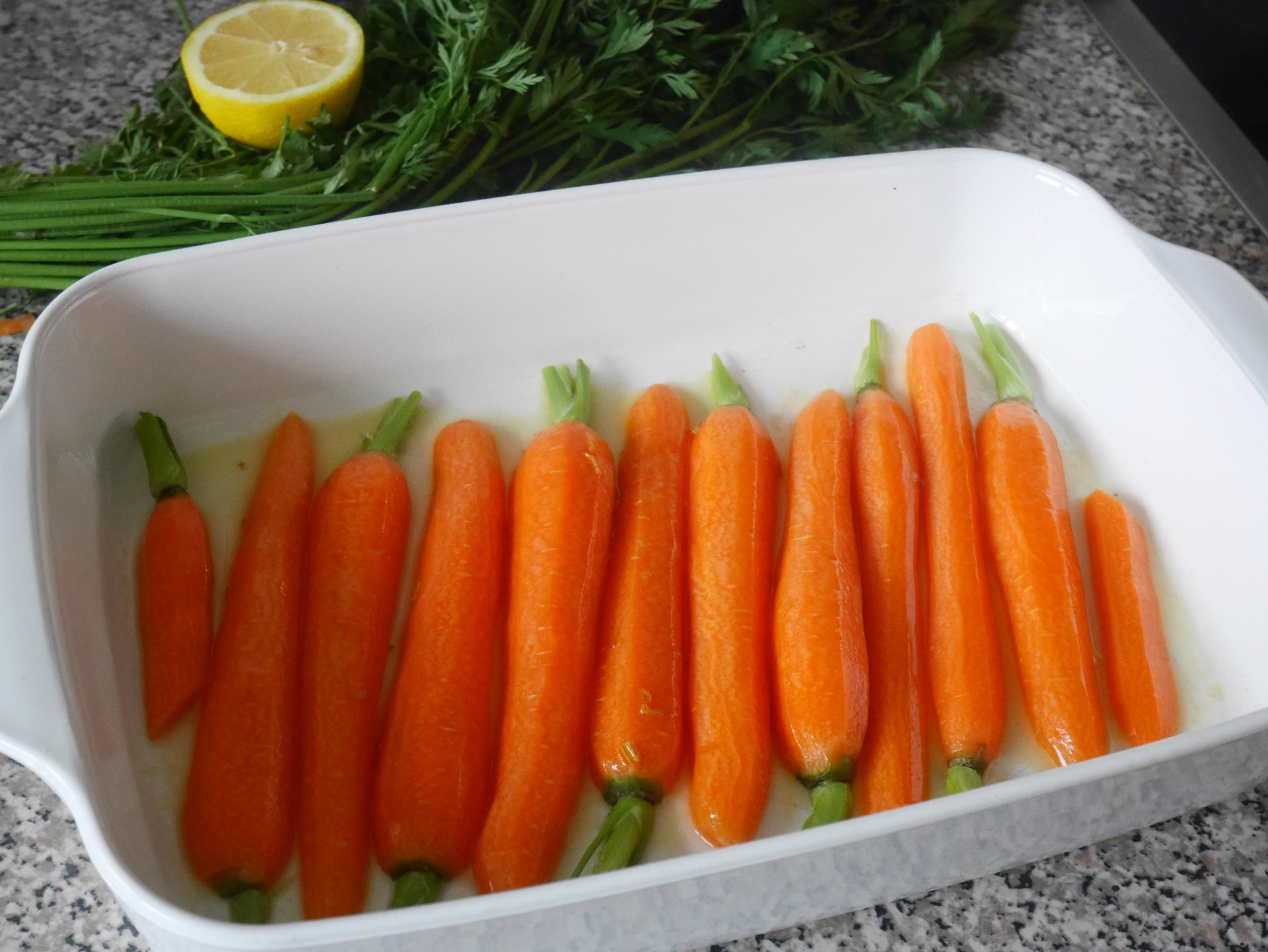 Glasierte Karotten aus dem Backofen