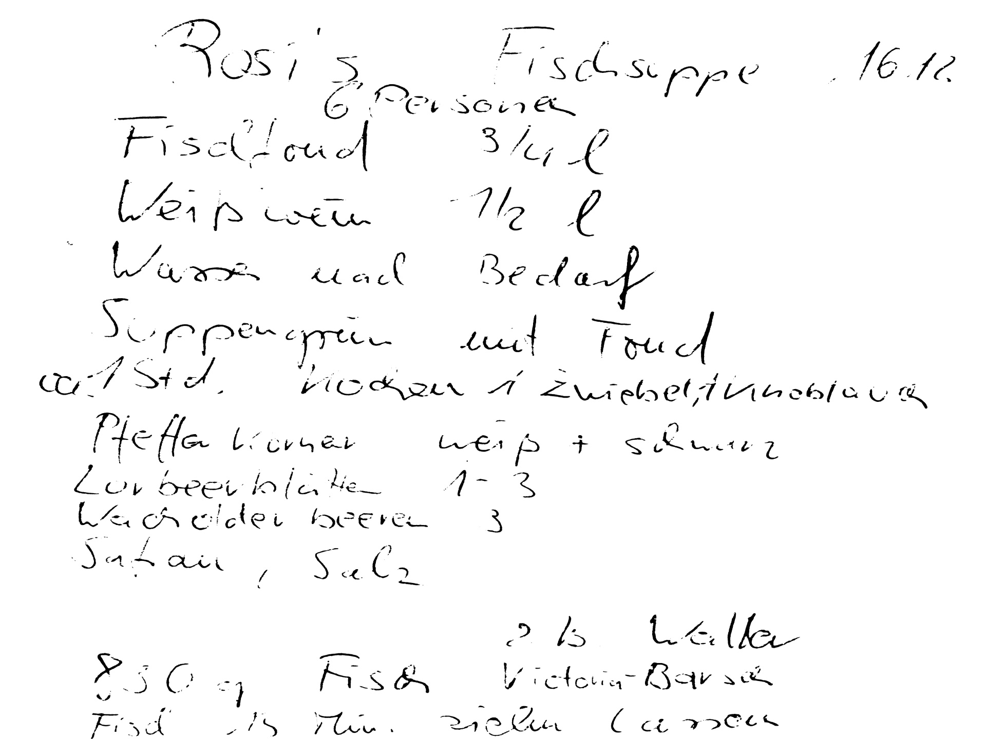 Fischsuppe Rosi