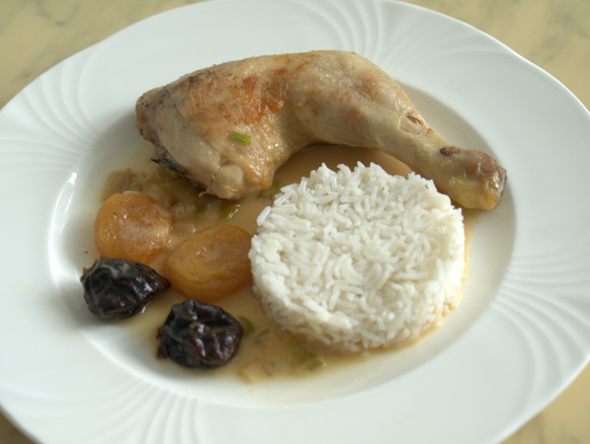 Hhnchenkeule mit Backobst