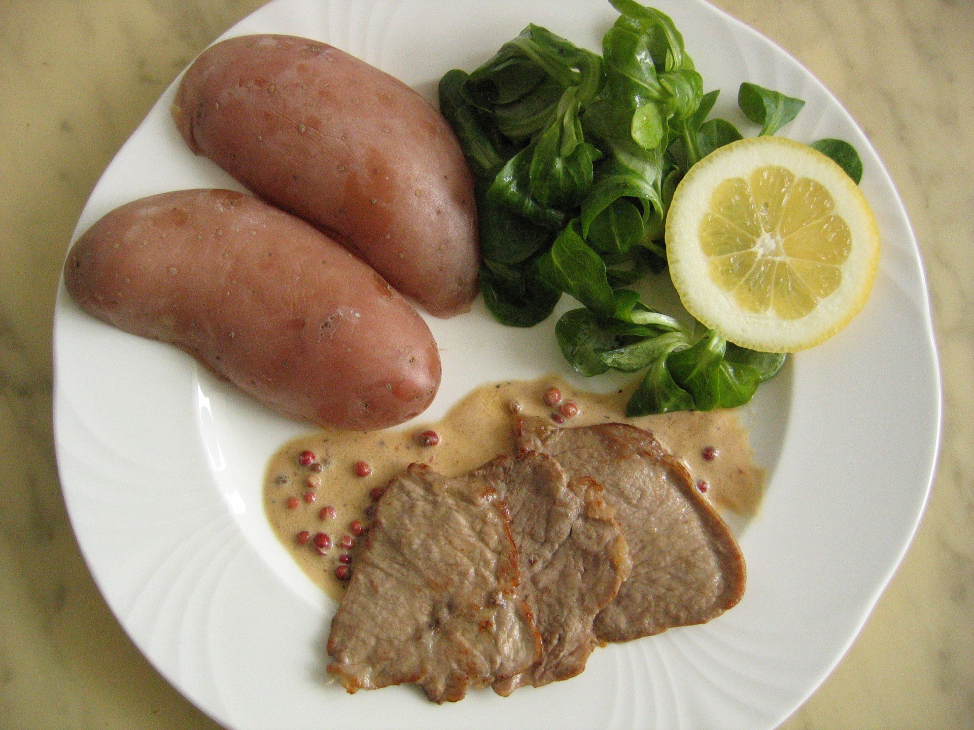 Kalbsfilet mit rosa Pfeffer