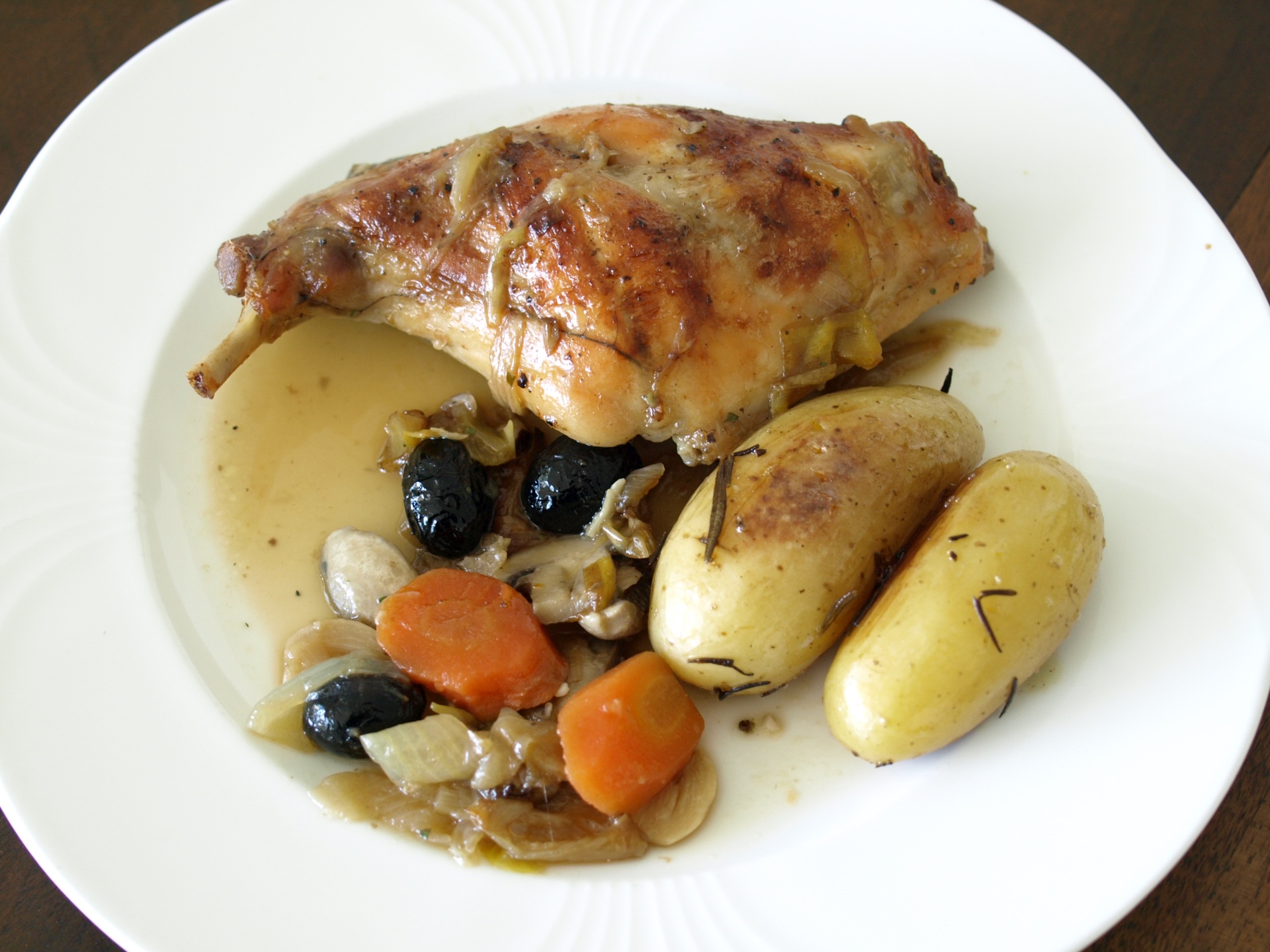 Kaninchen in Weiweinsauce