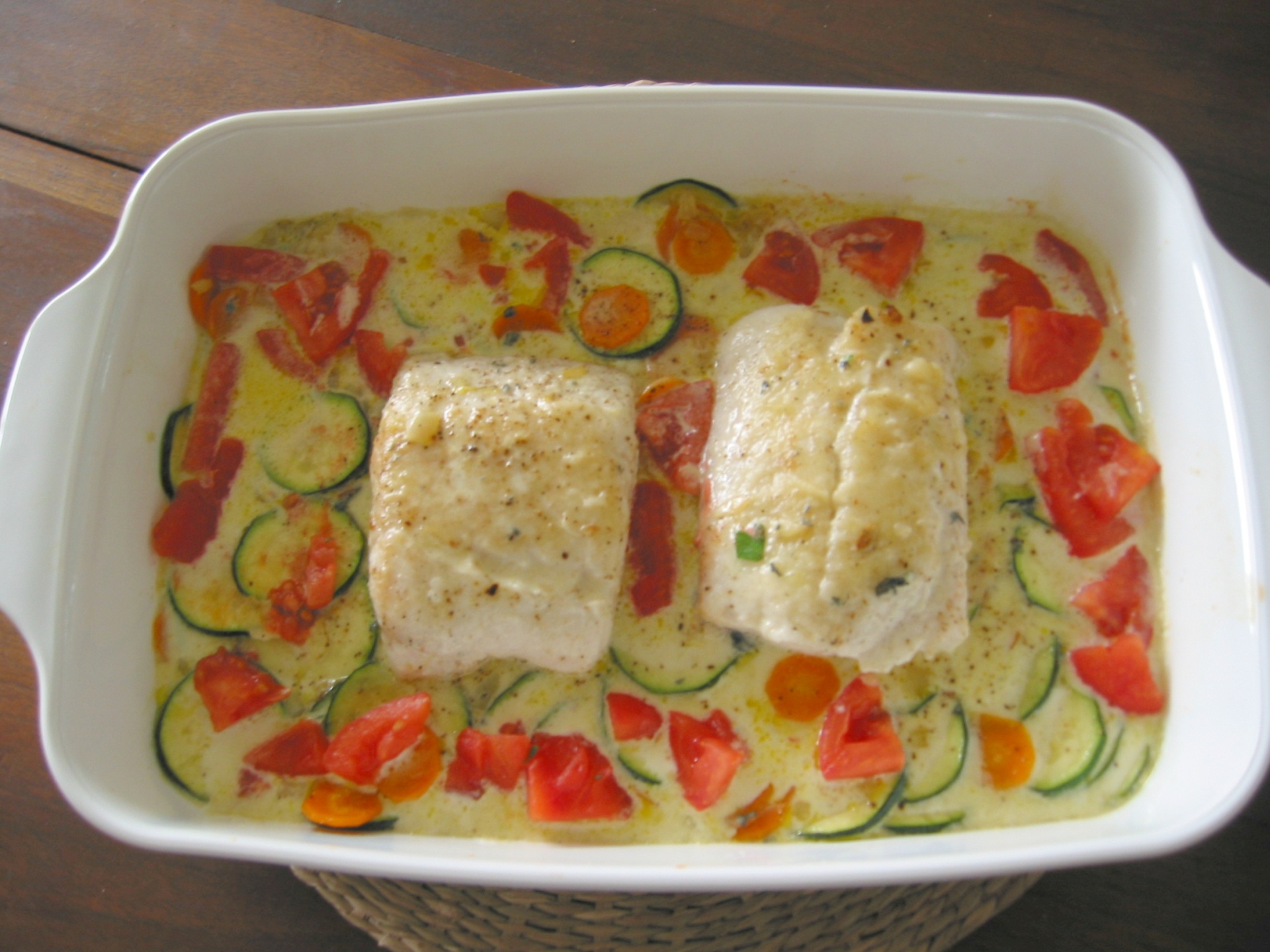 Fisch im Gemsebett