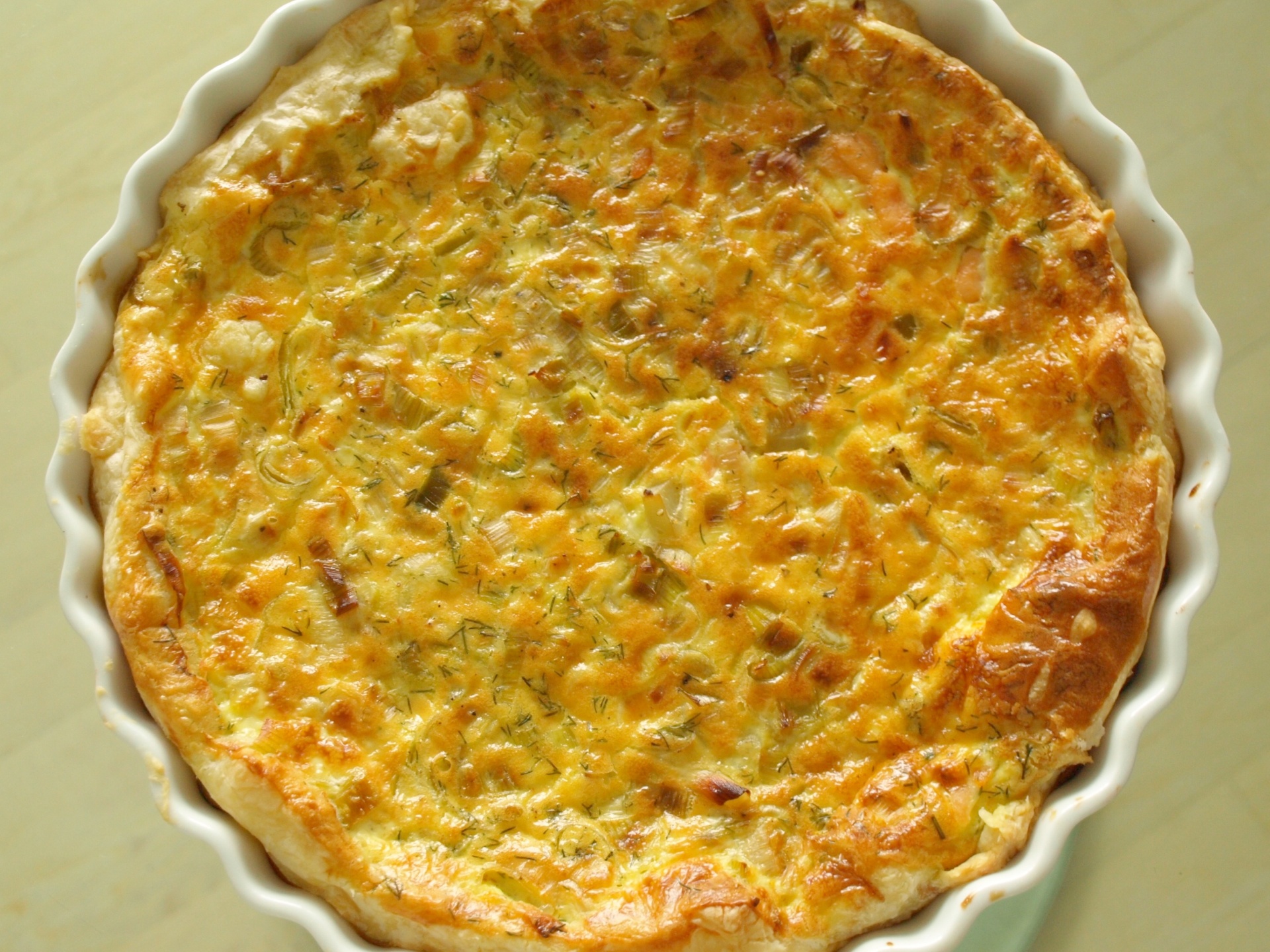 Quiche mit Lauch und Rucherlachs