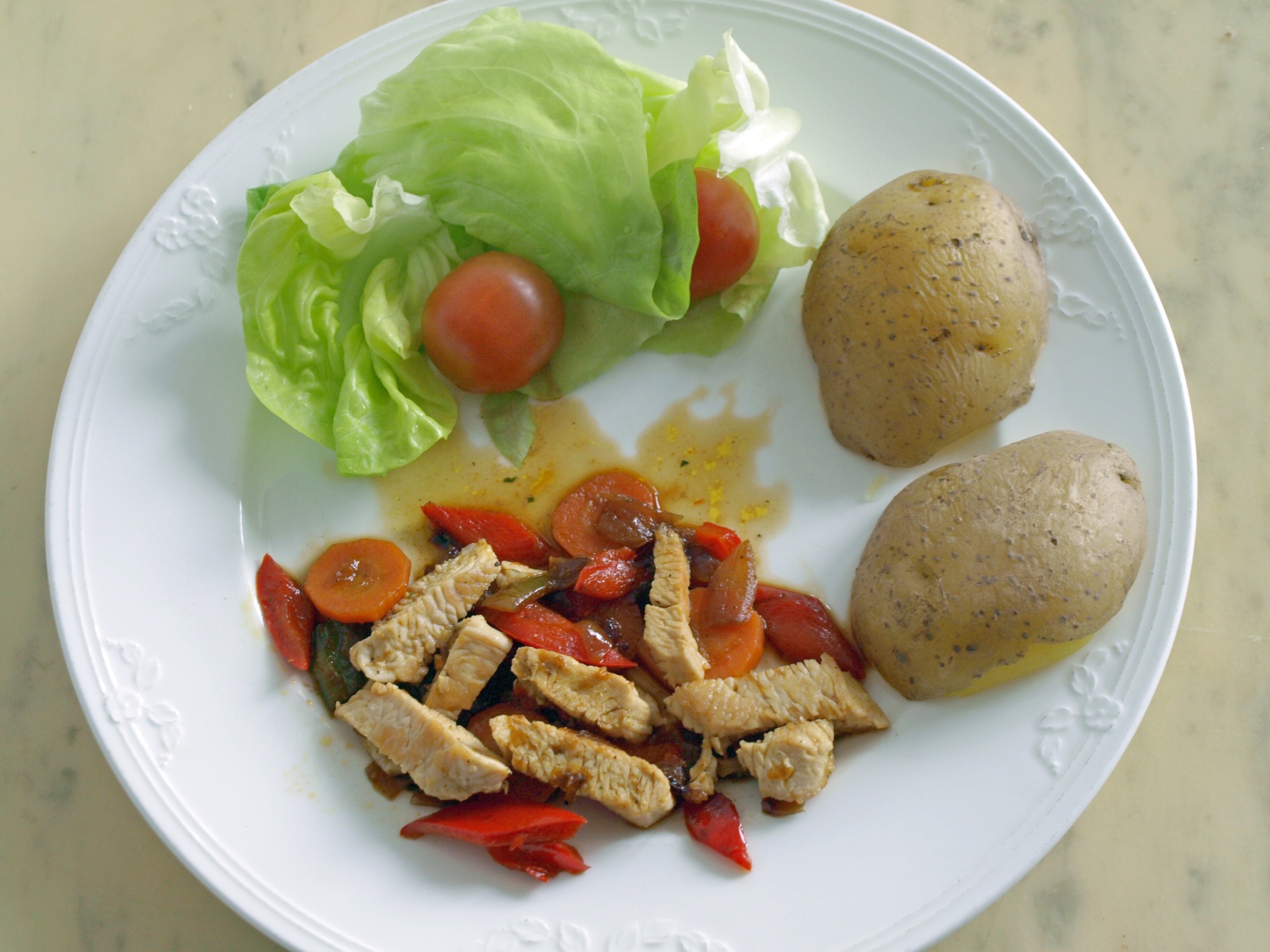 Putengeschnetzeltes mit Paprikagemse