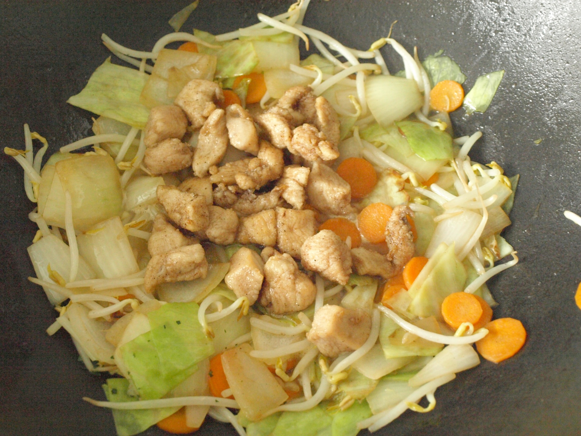 Huhn mit Weikohlflecken