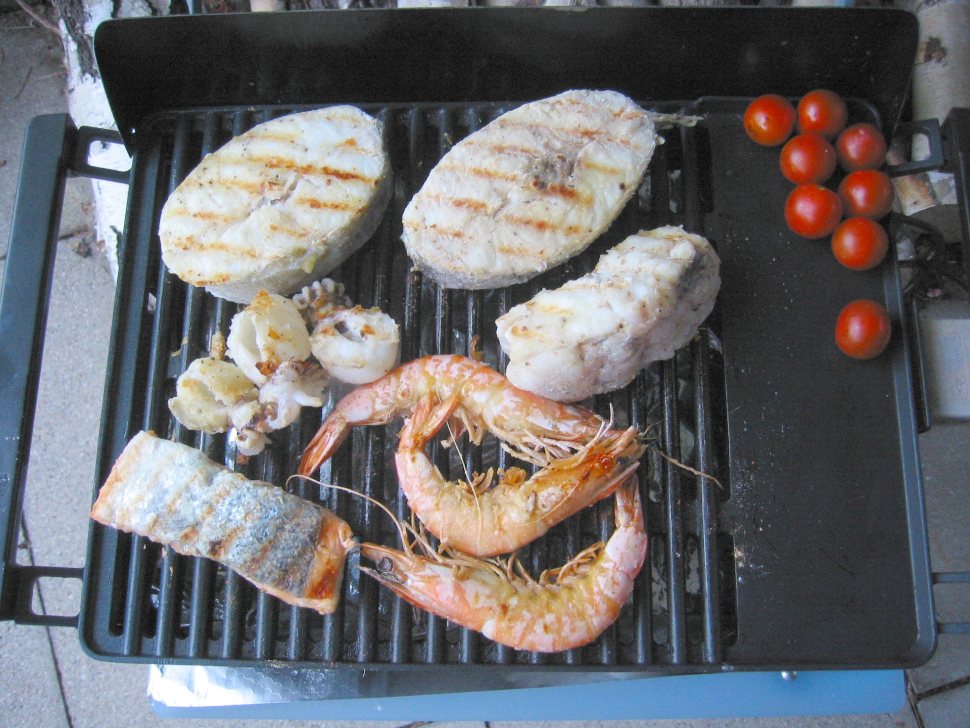 Gemischte Fische vom Grill