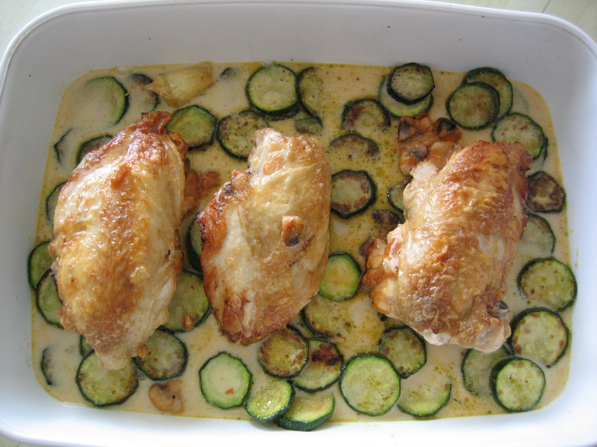 Hhnchenbrust auf Zucchini