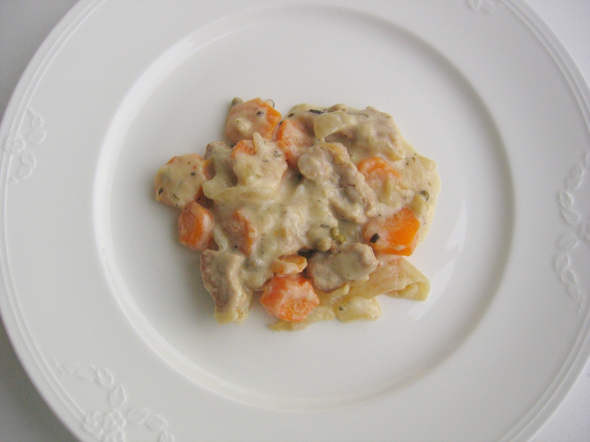 Schweinefleisch in Pfefferrahm