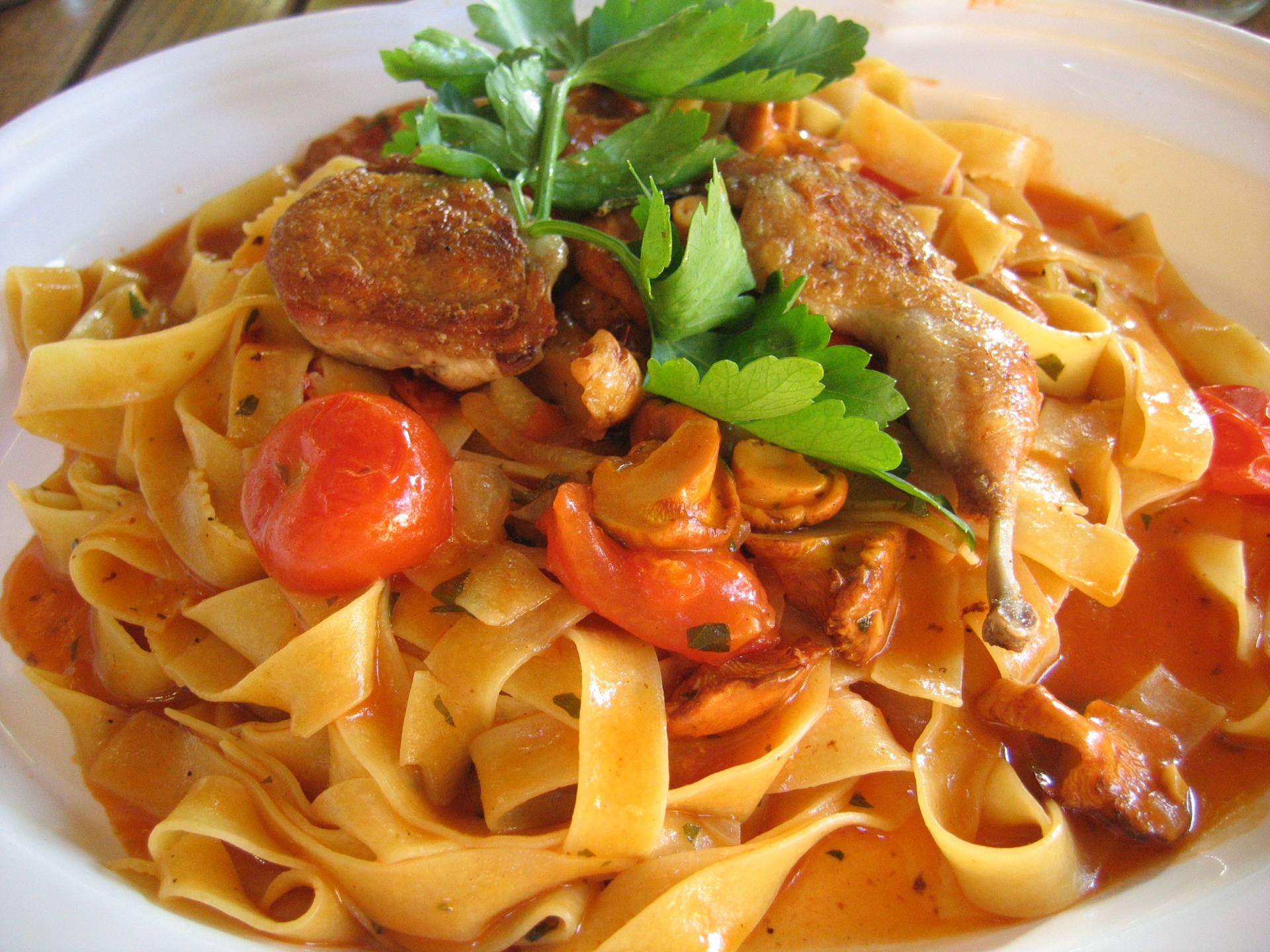 Tagliatelle mit Pfifferlingen