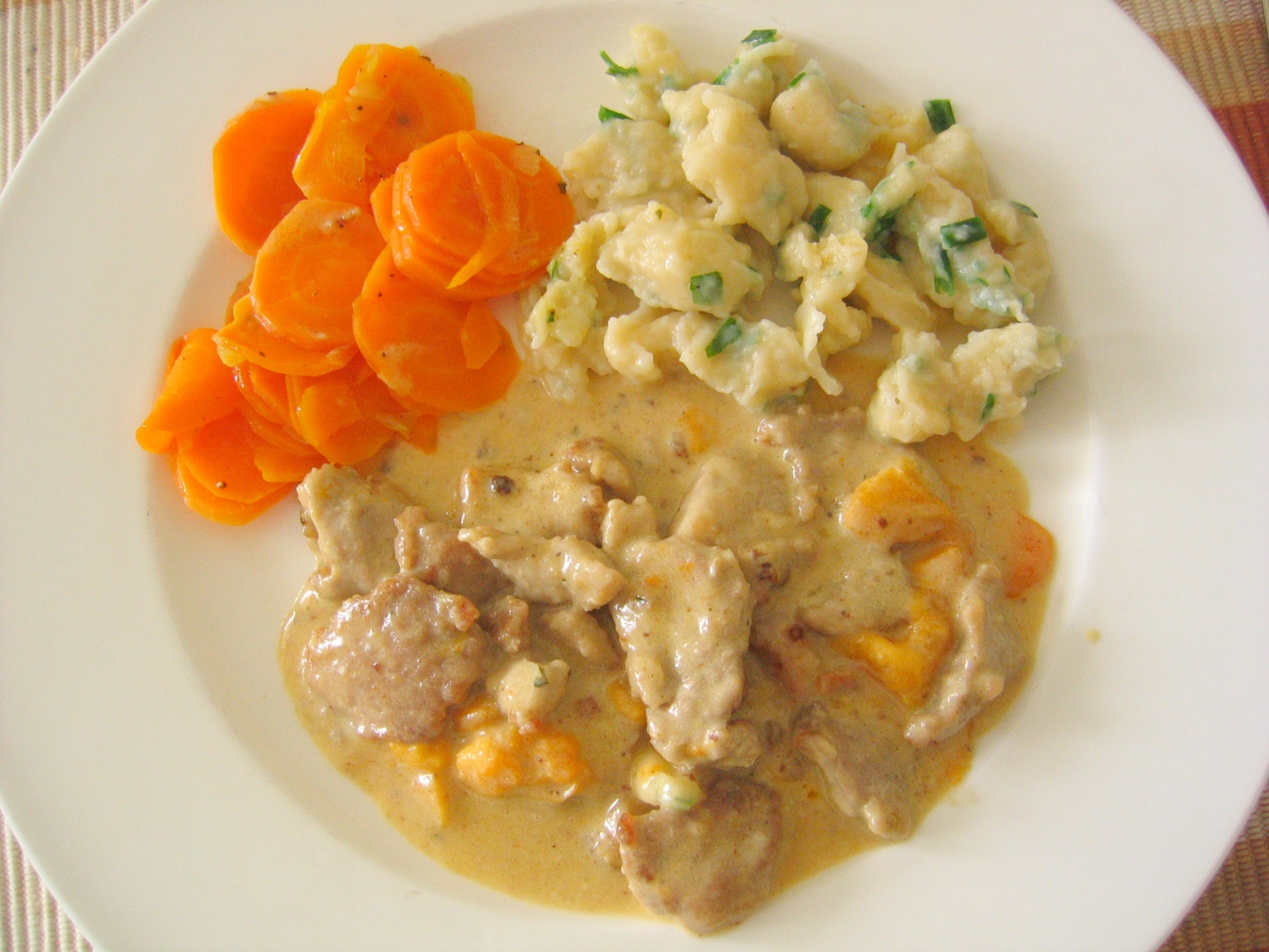 Schweinegeschnetzeltes mit Marillensauce