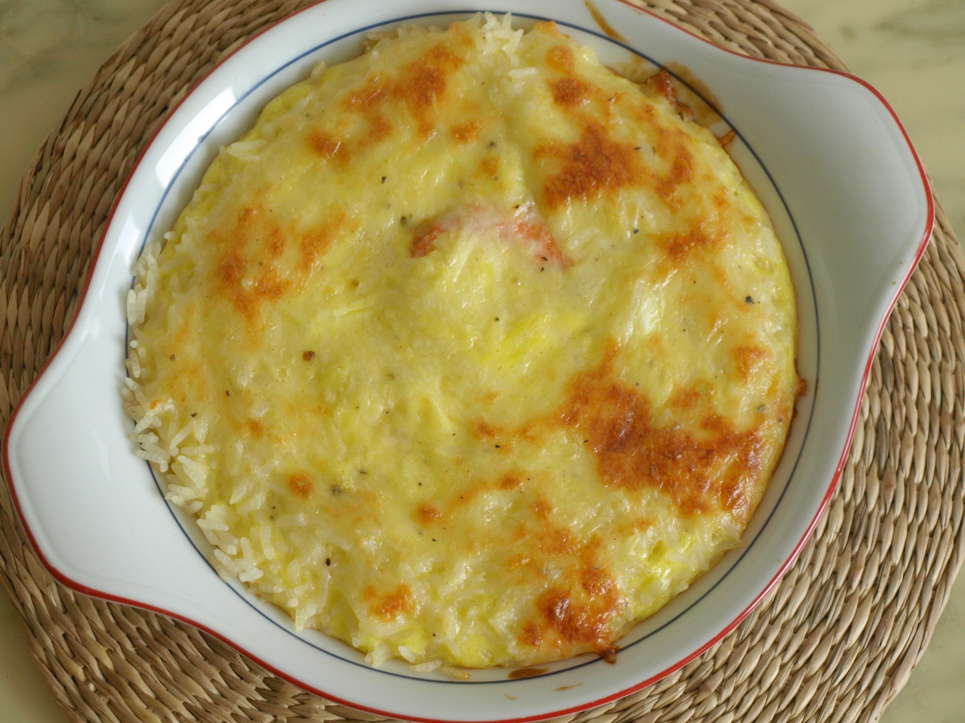 Gratinierter Garnelenreis