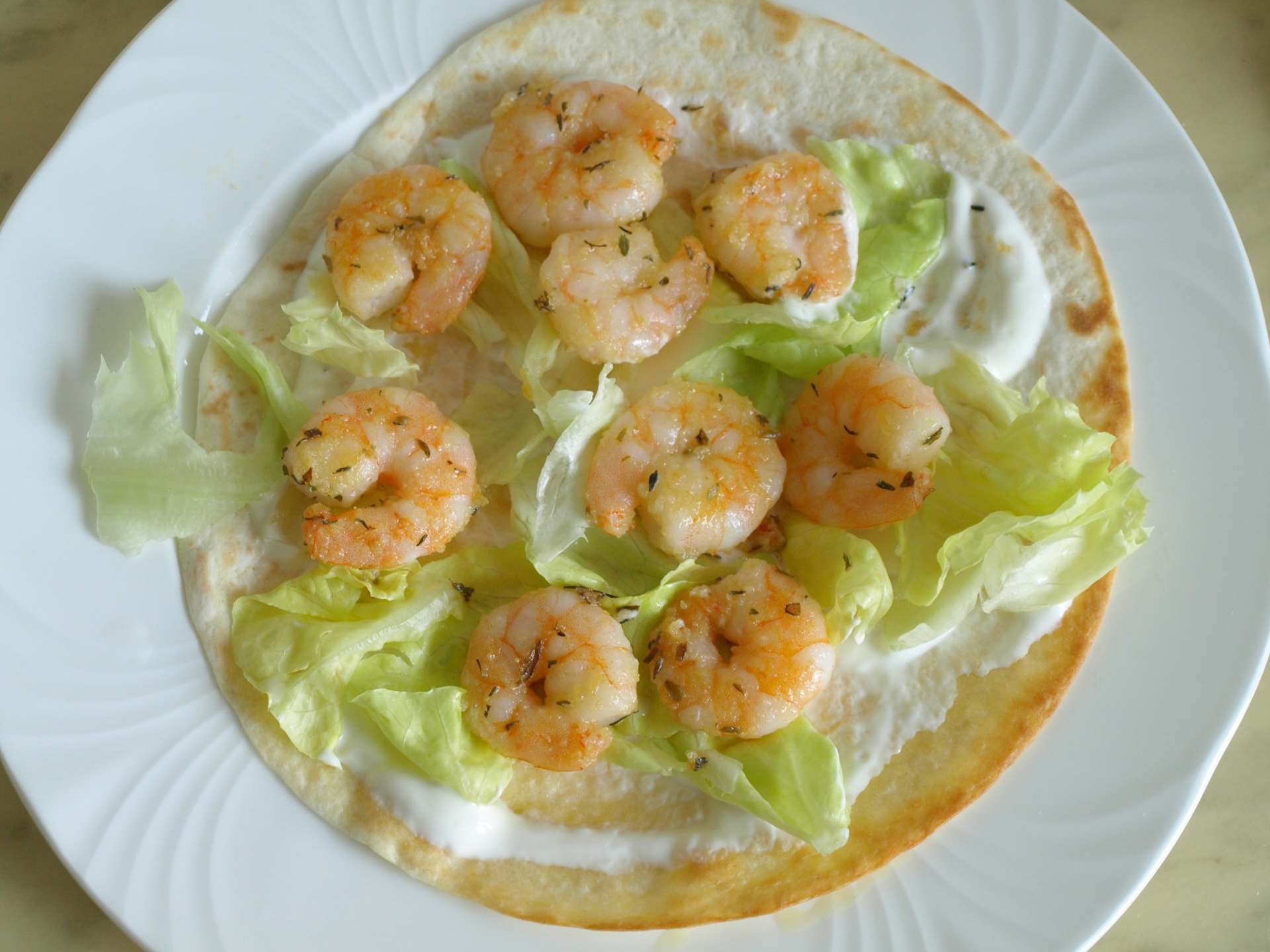 Wraps mit Garnelen
