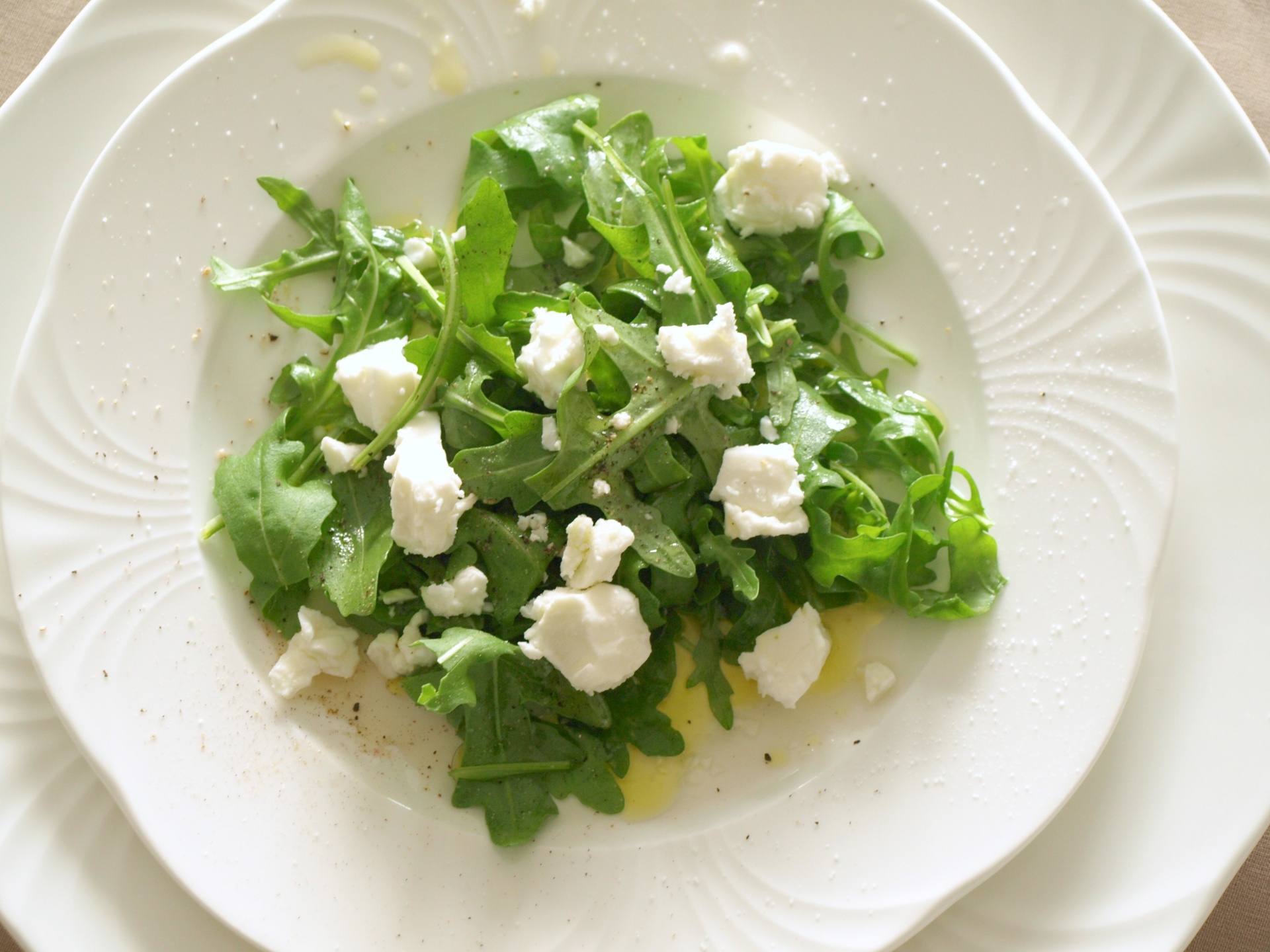 Rucola mit Feta-Kse