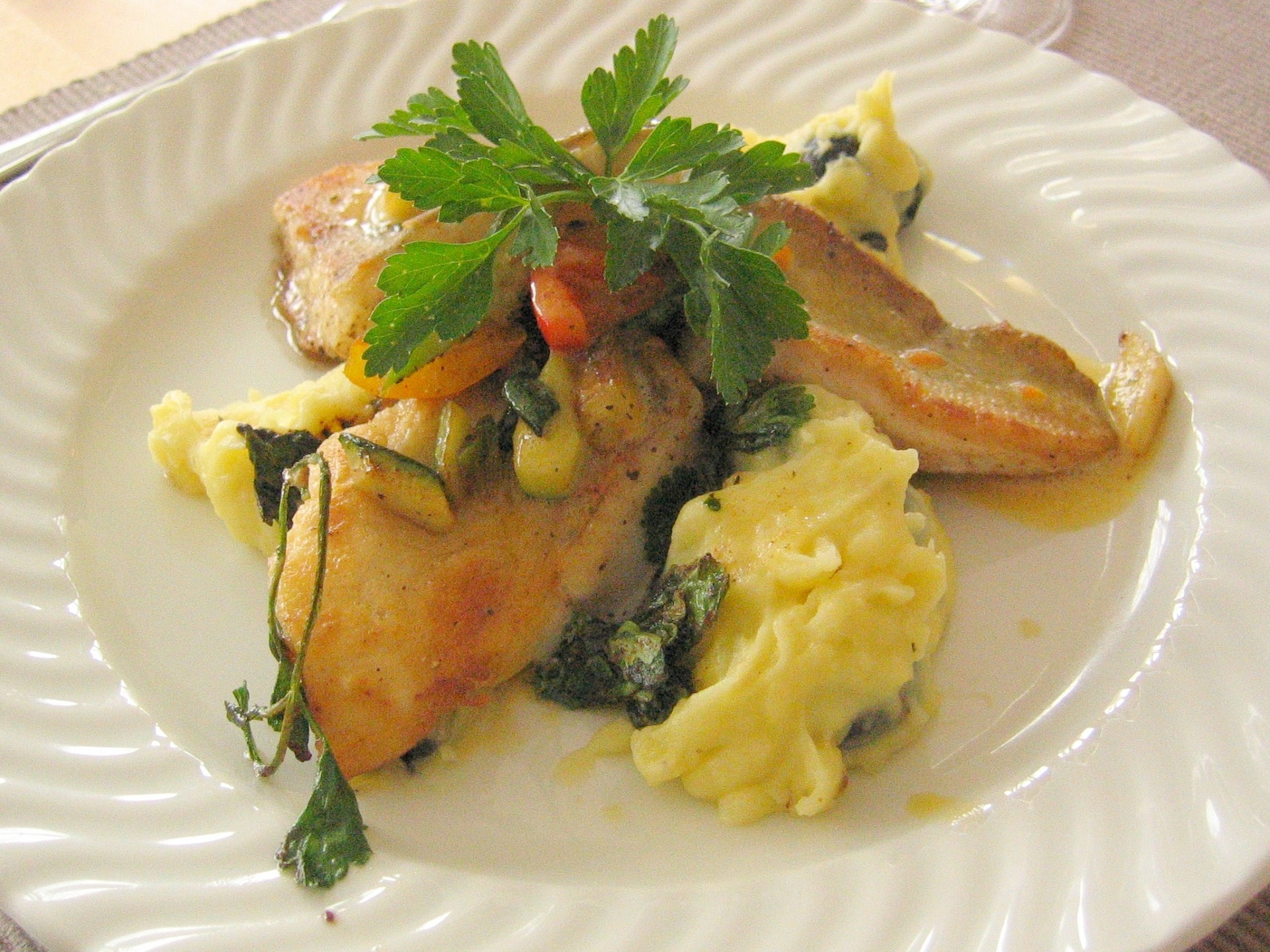 Zanderfilet mit Olivenpree