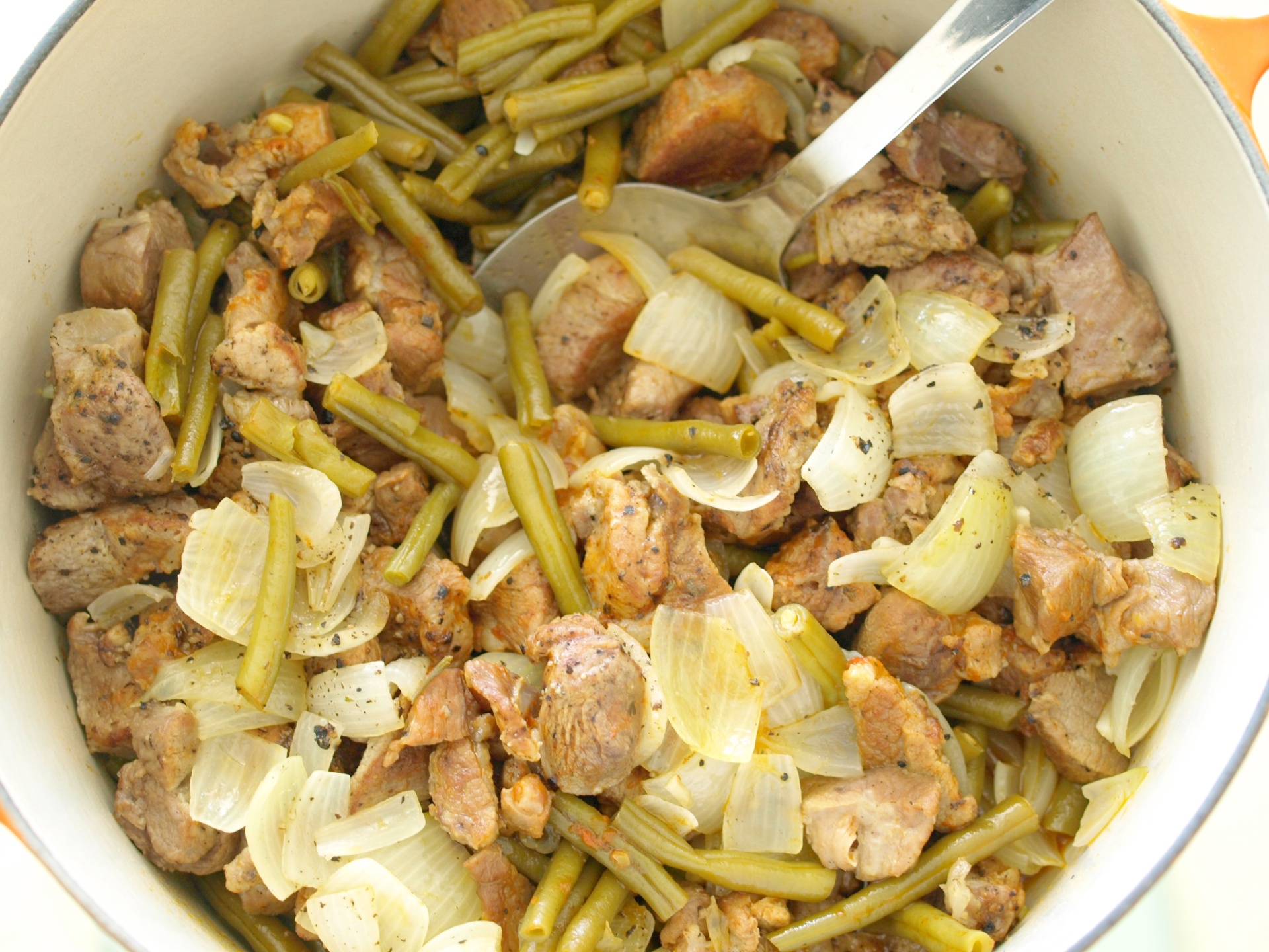 Orientalisches Lammragout mit grnen Bohnen
