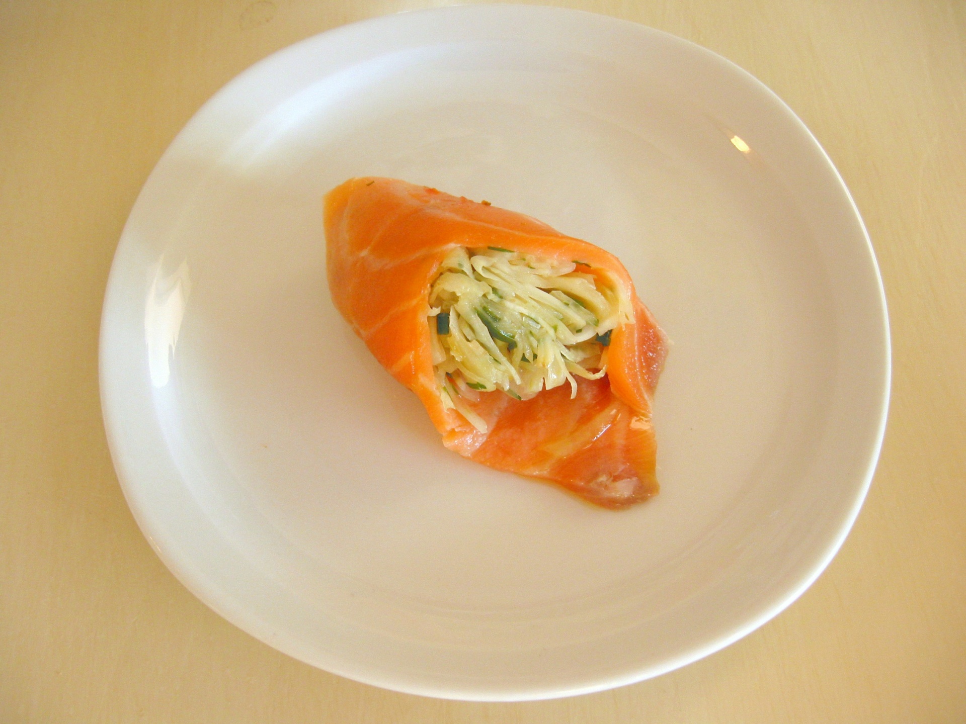 Rucherlachs mit Fenchelcarpaccio