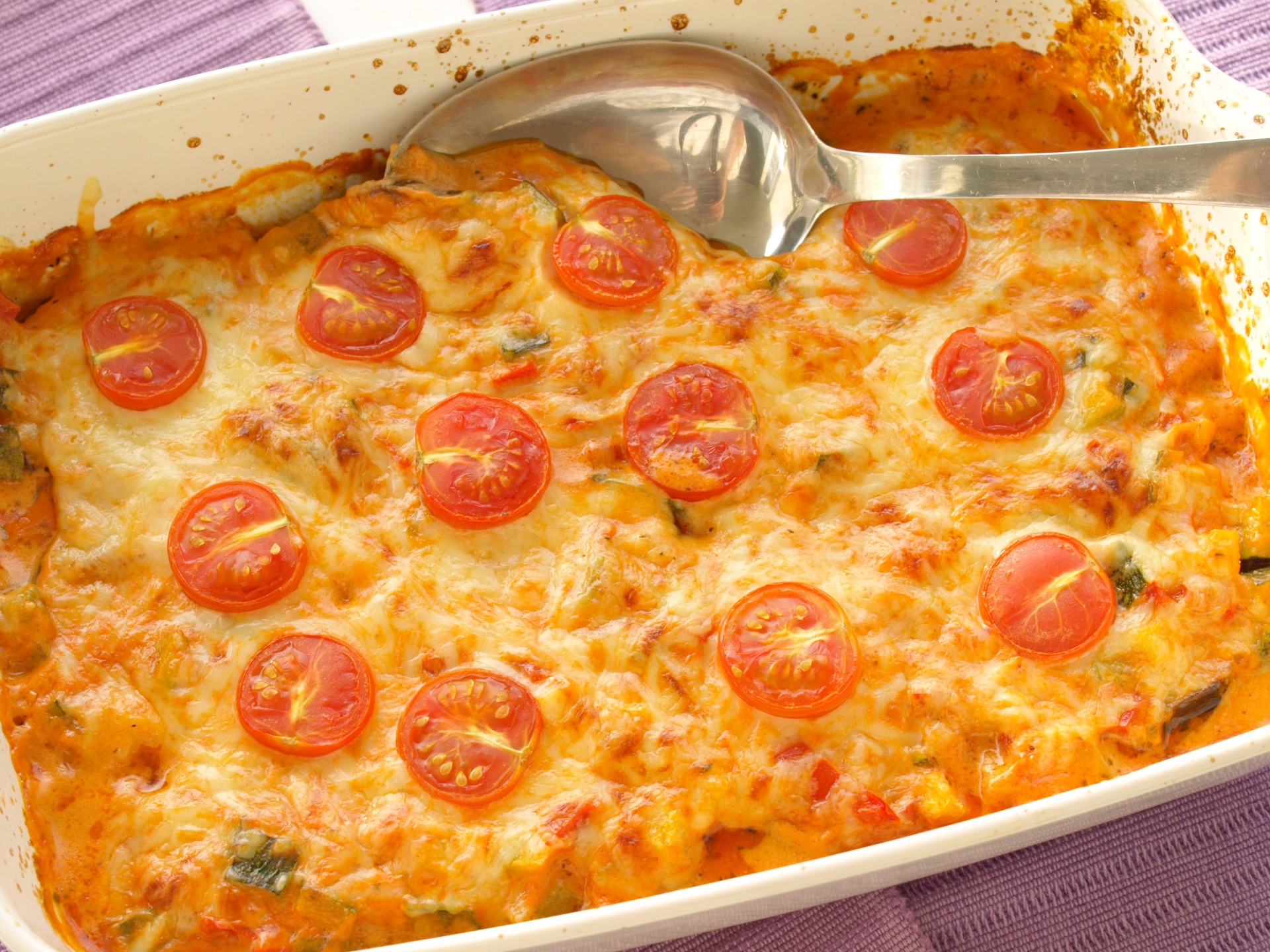 Gemsegratin mit Schinken