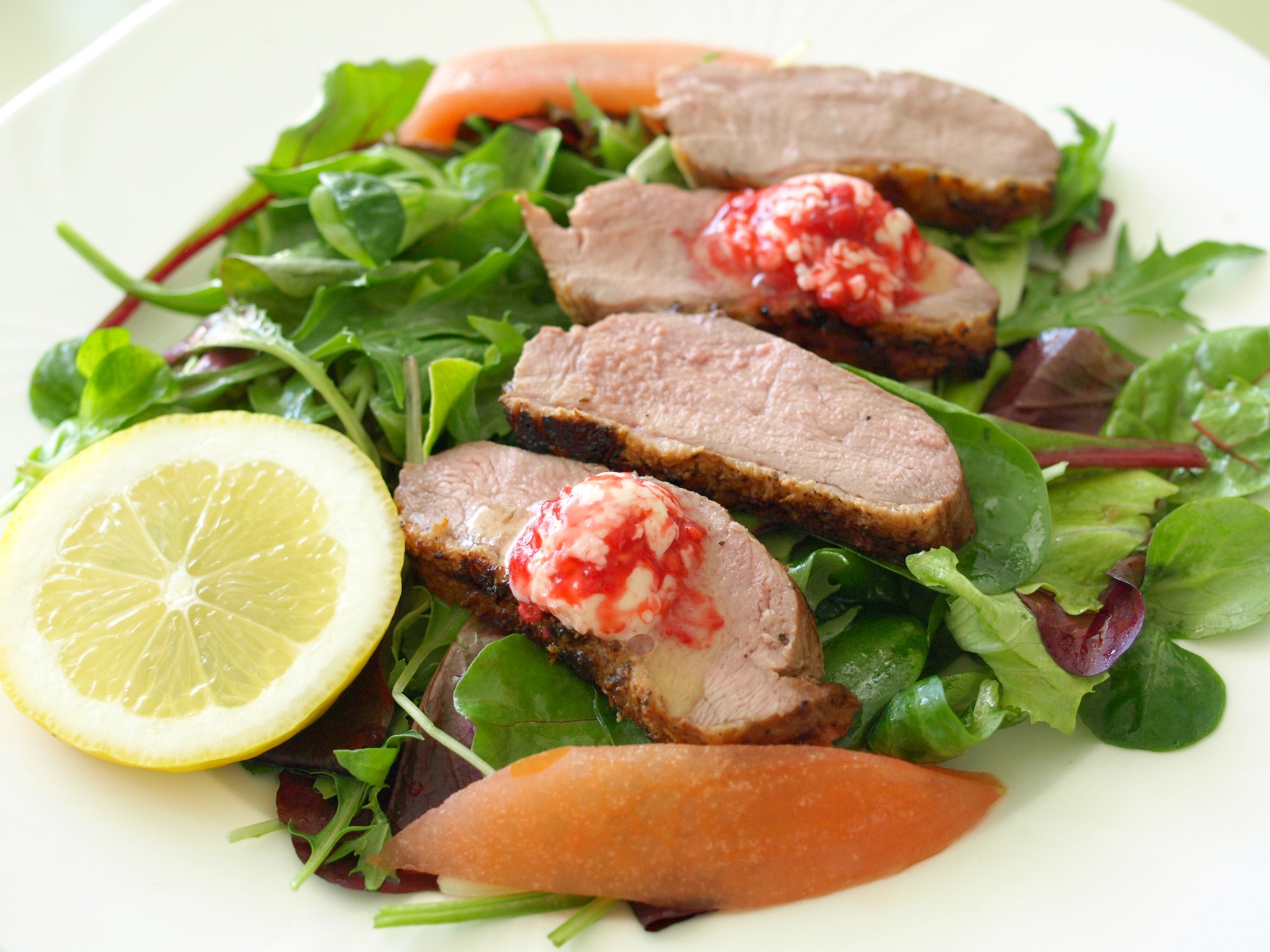 Entenbrust mit Himbeerbutter