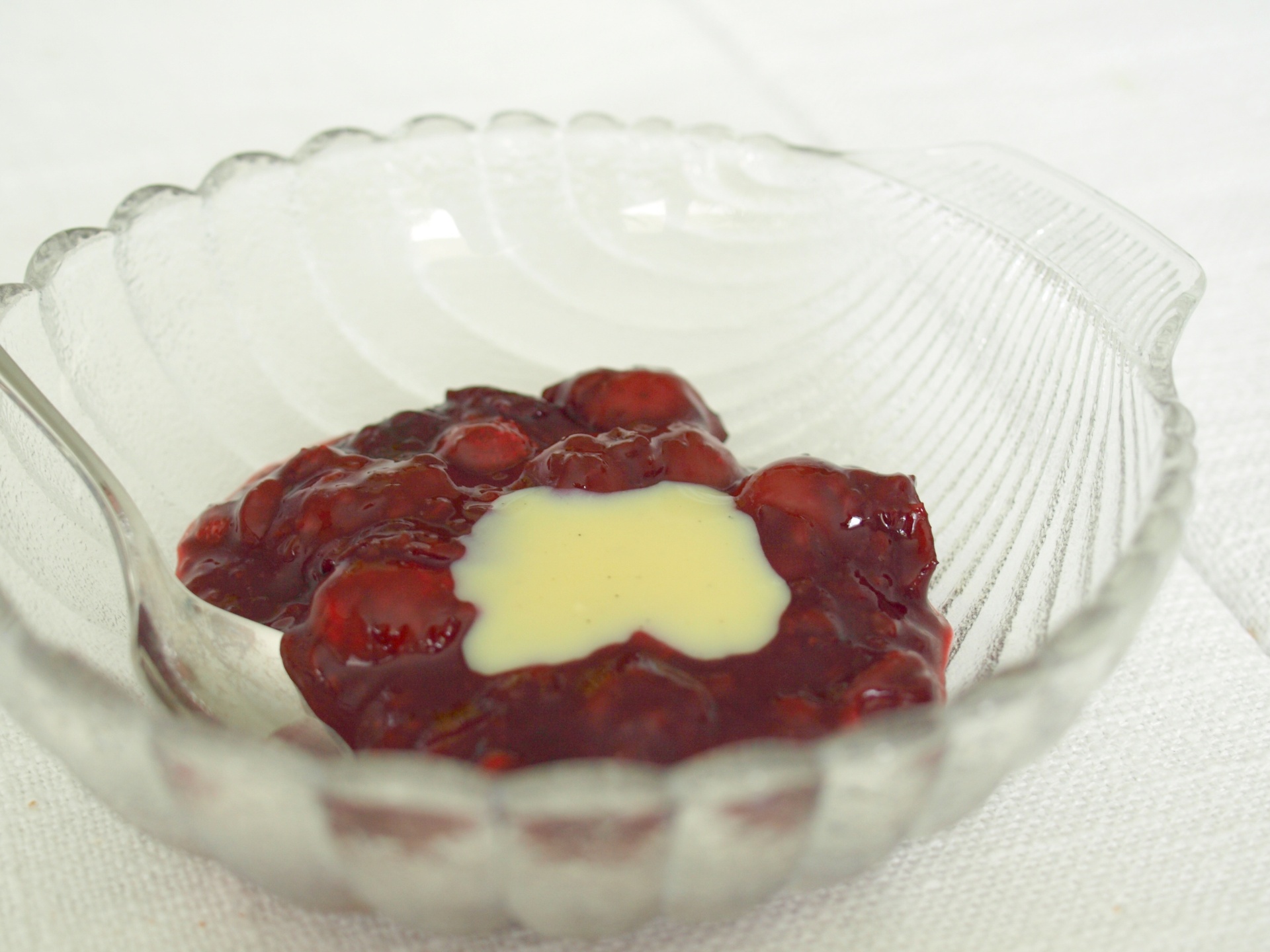 Rote Grtze mit Vanillesauce