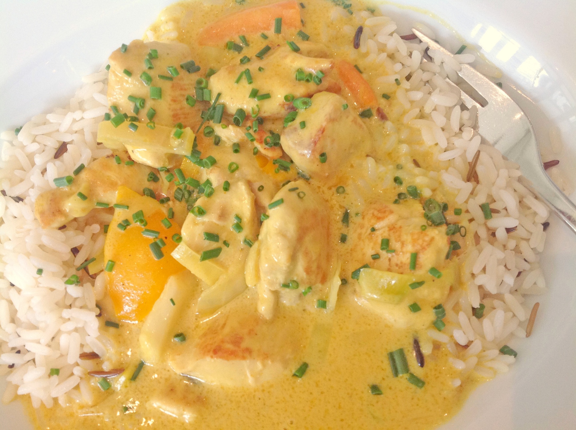 Hhnchen-Curry mit Wildreis