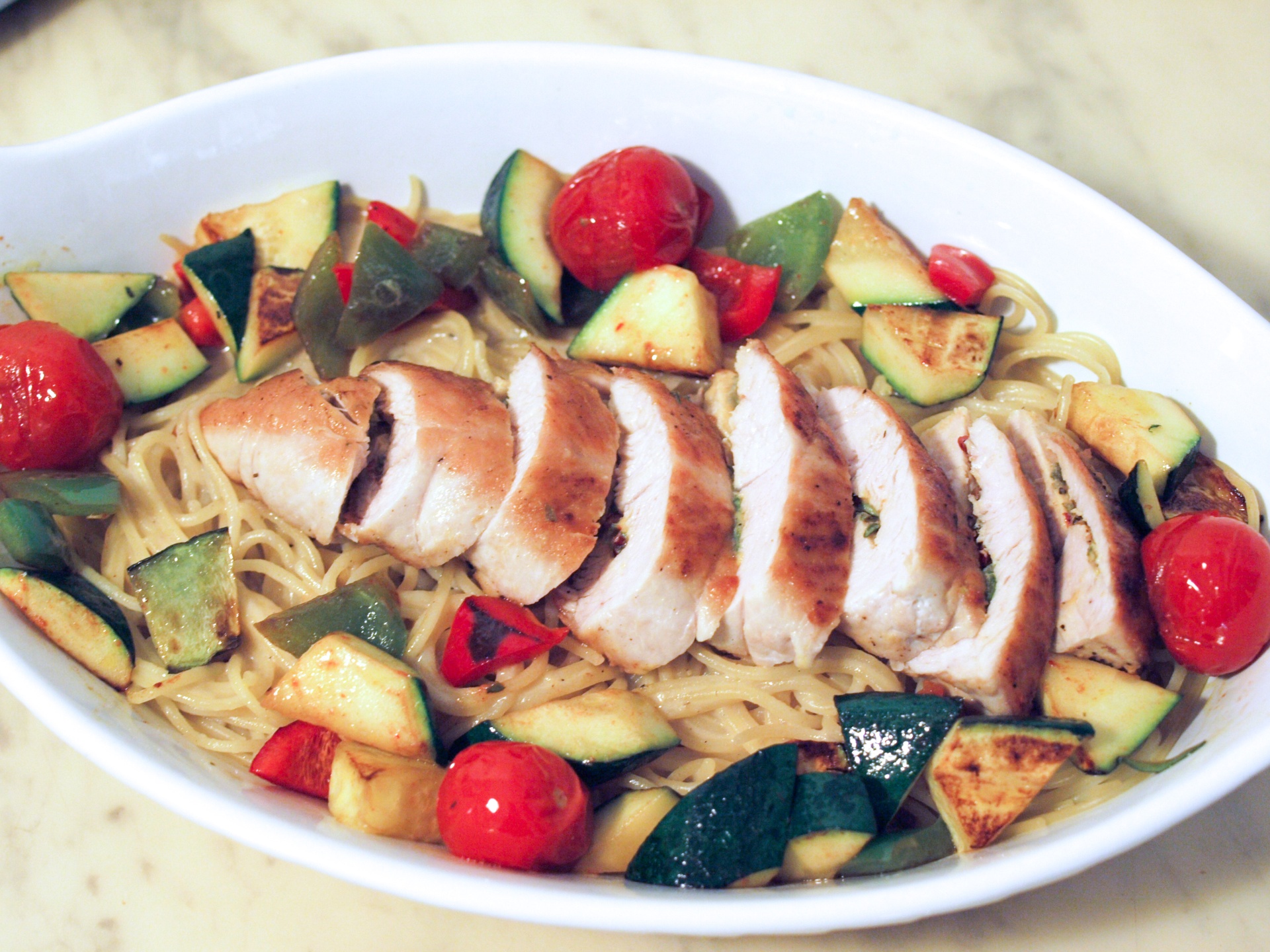 Putenfilet, mit Krutern gefllt