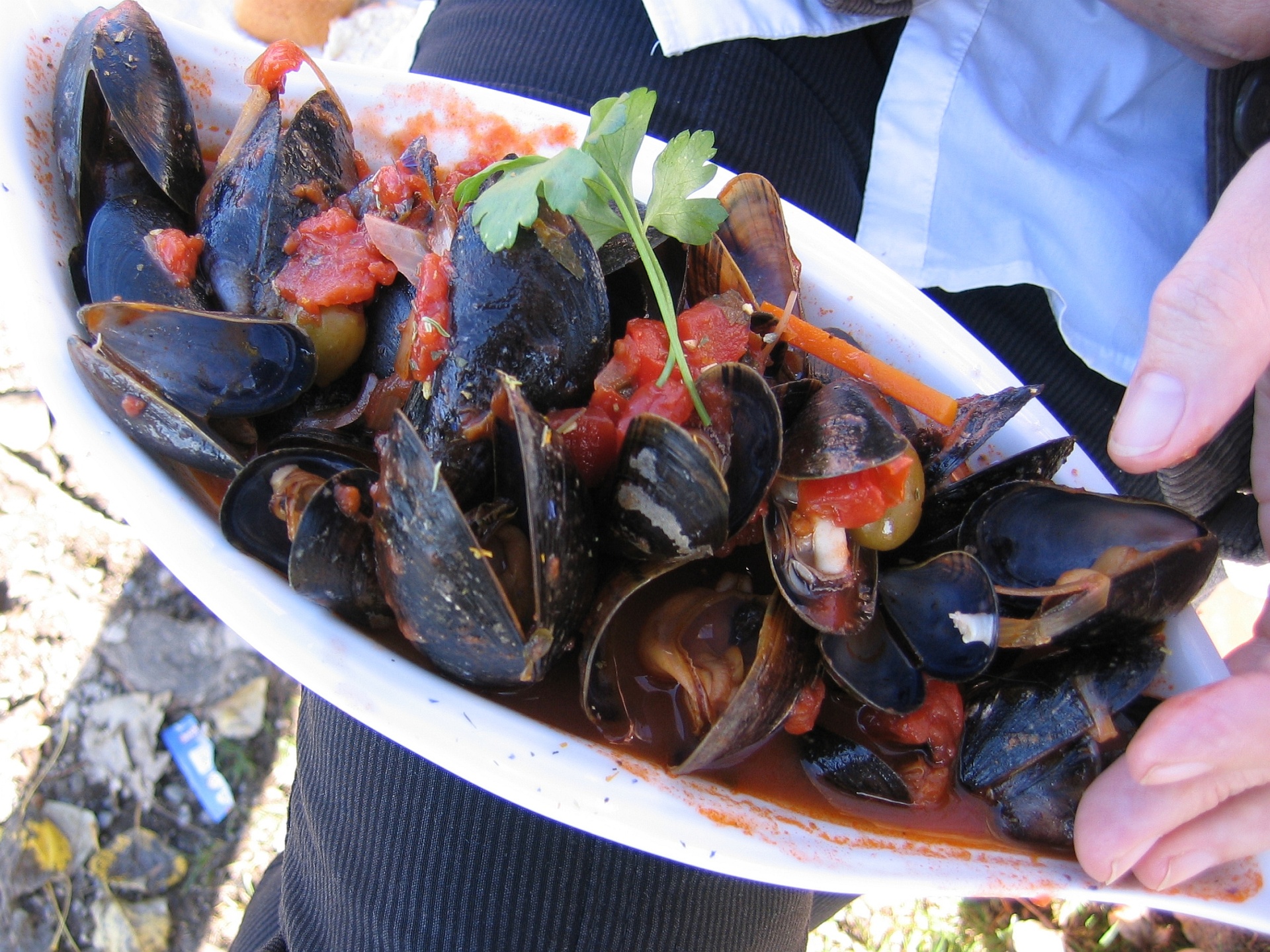 Muscheln Don Alfredo mit Sauce Livornese