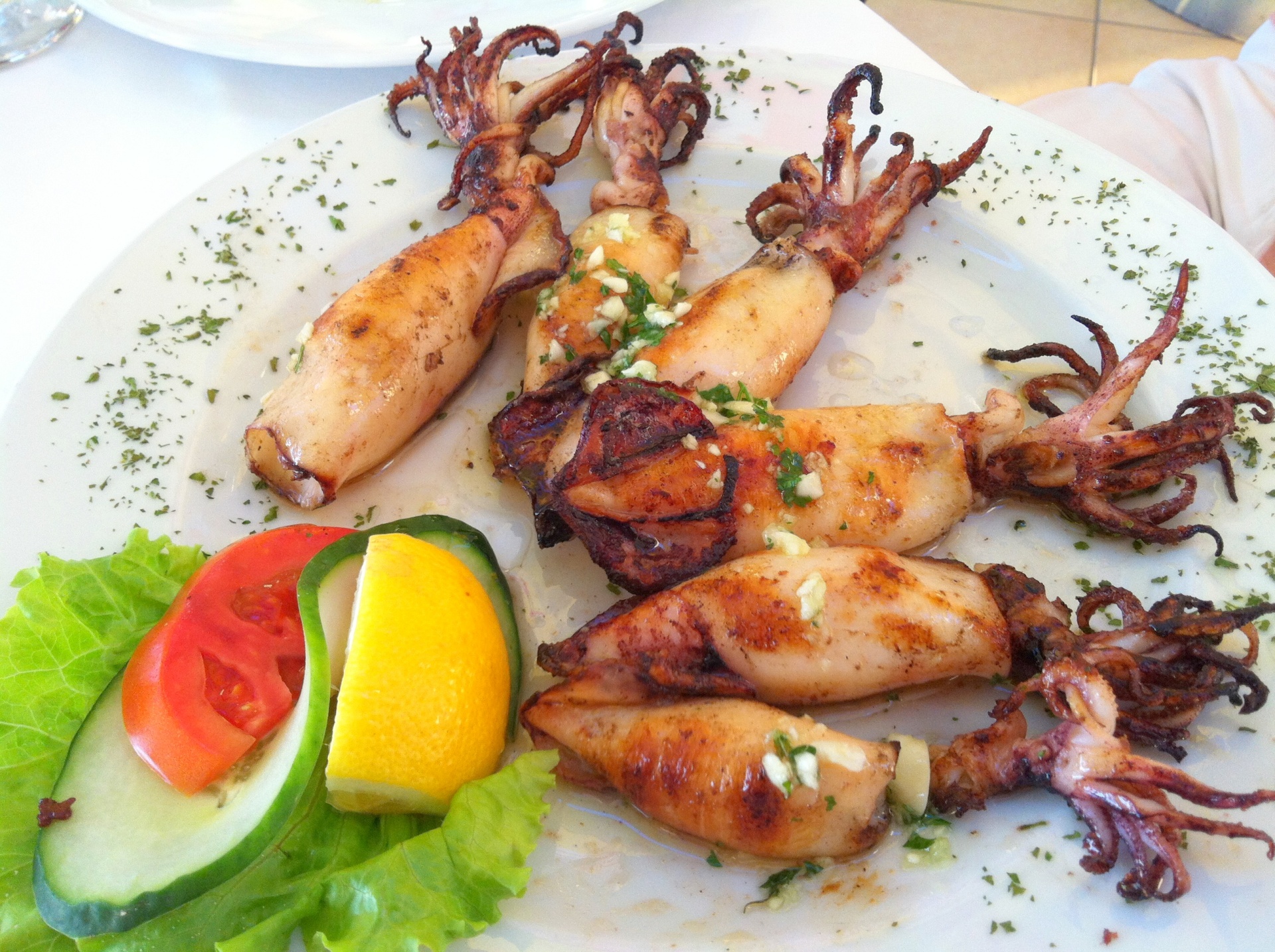 Gegrillte Tintenfische
