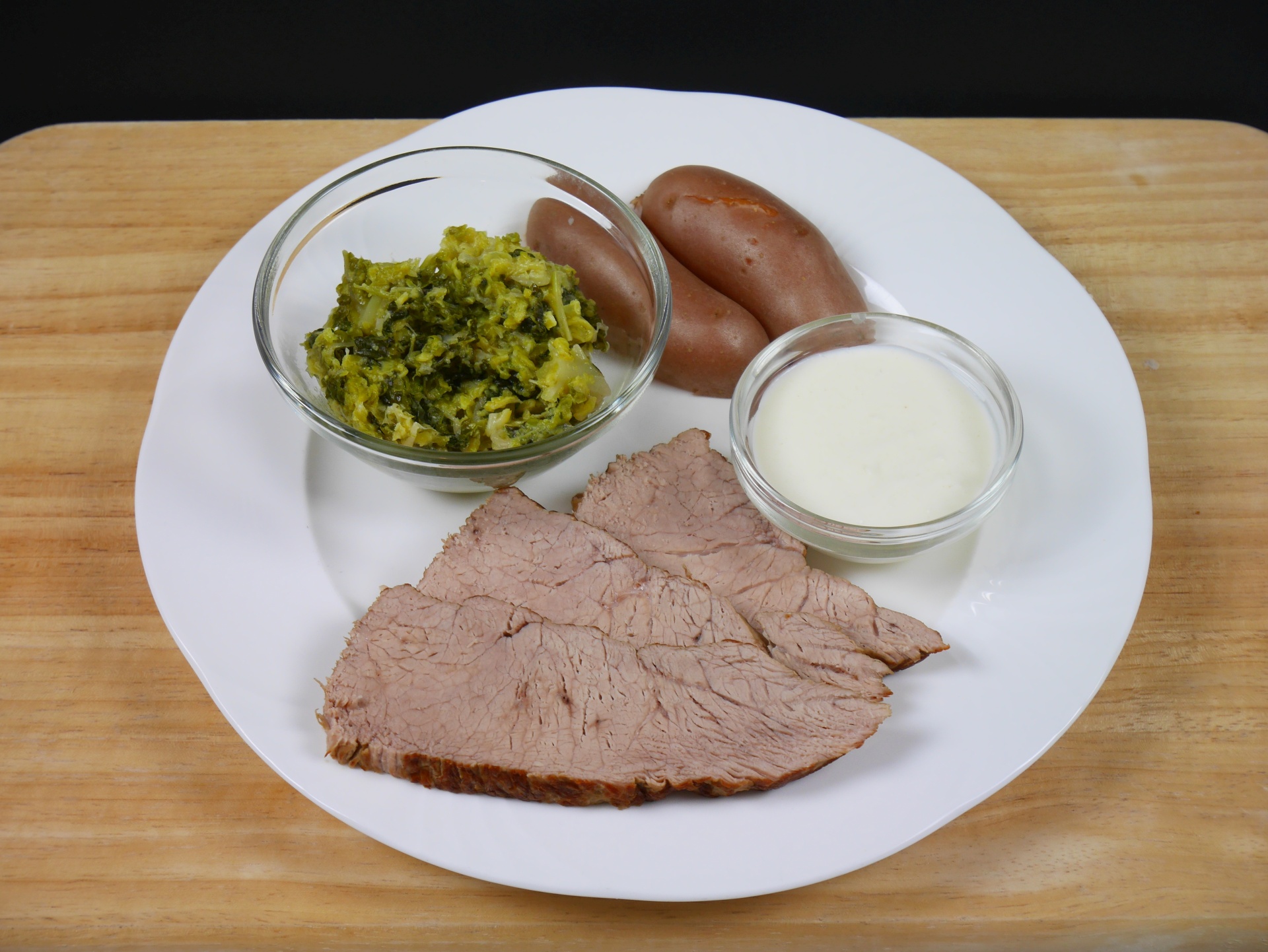 Kalbstafelspitz mit Meerrettichmousse