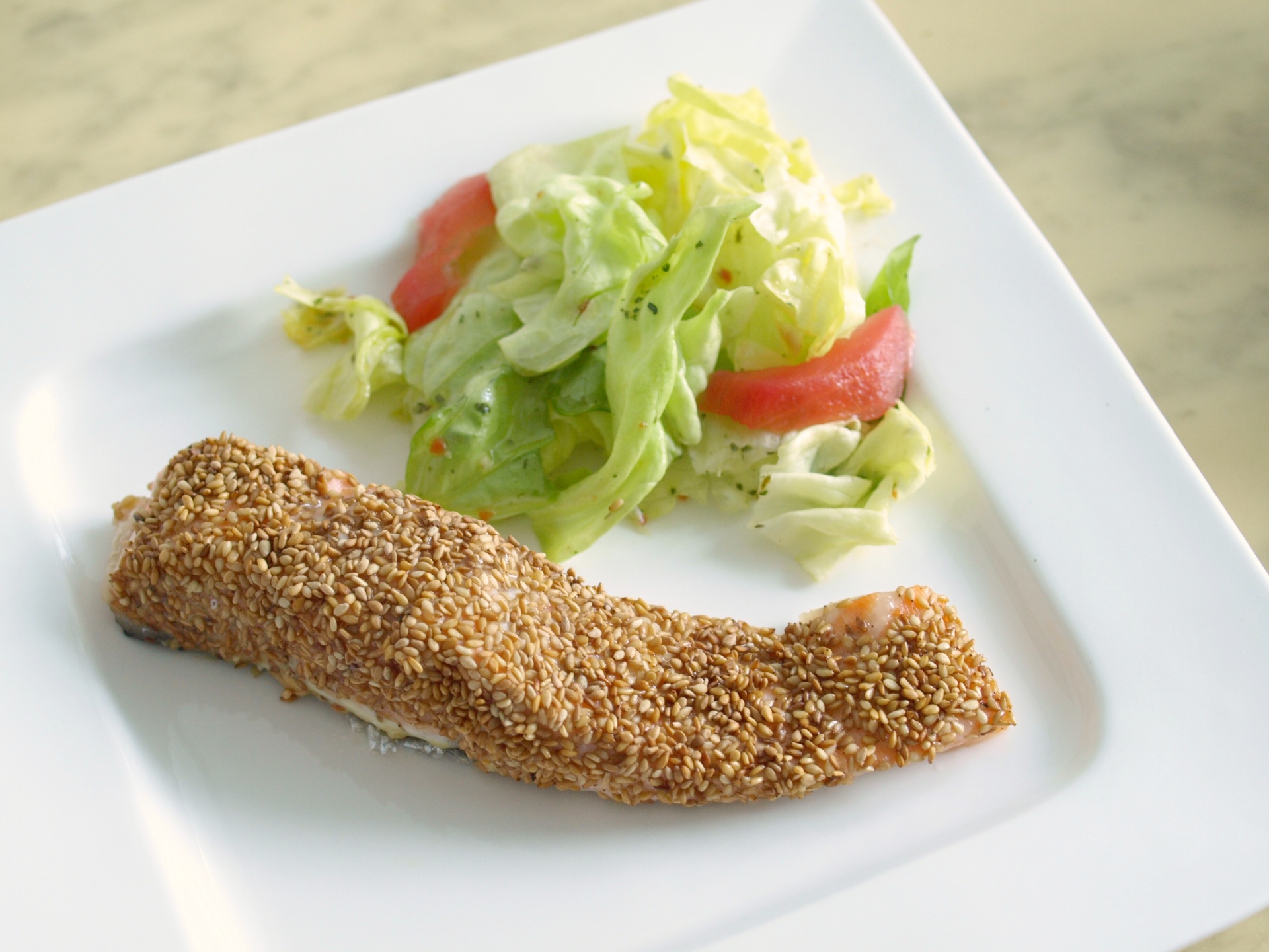 Lachs mit Sesamkruste