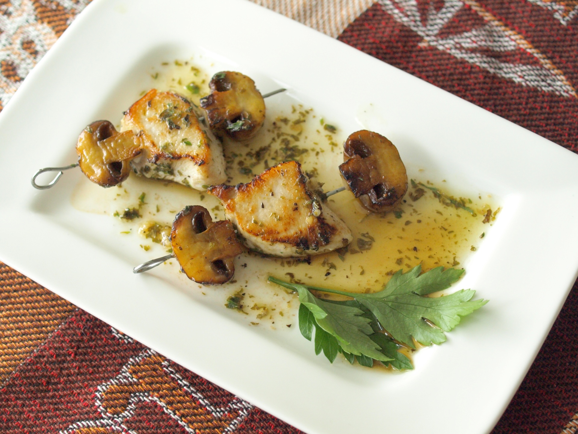 Hhnchenspiee mit Champignons