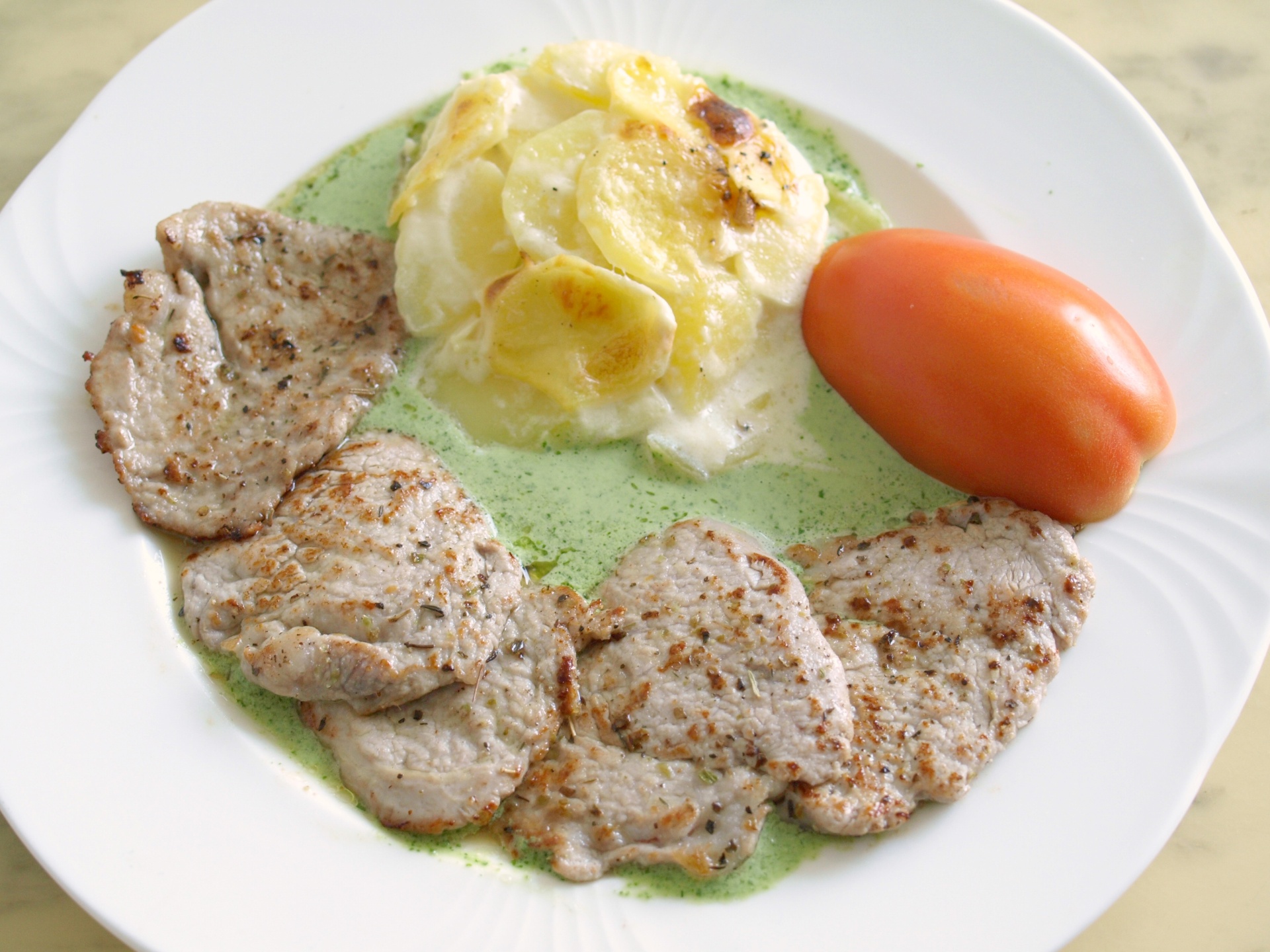 Kalbsfilet auf Rucolasauce