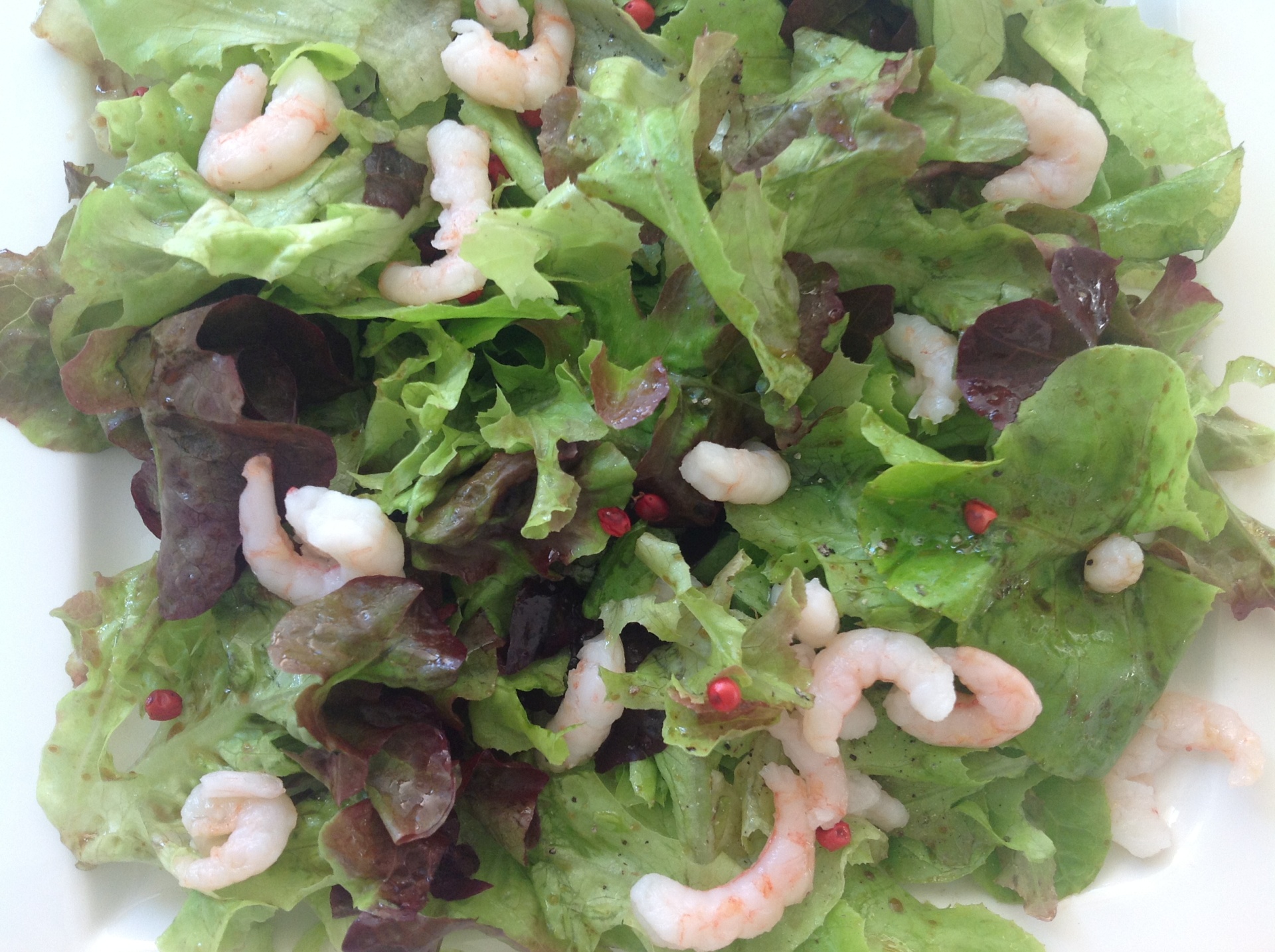 Blattsalate mit Eismeerkrabben