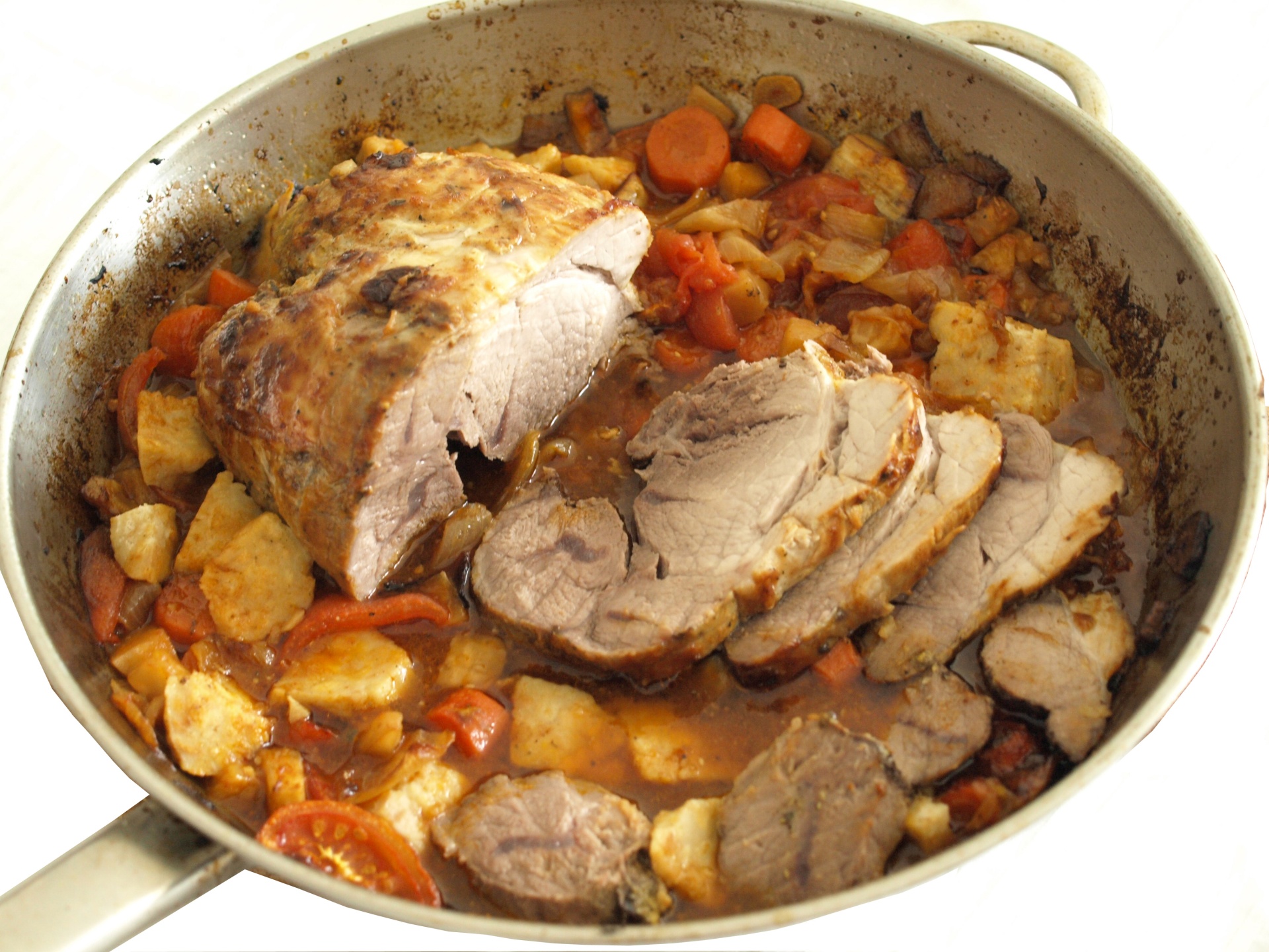 Schweinerollbraten mit Dunkelbiersauce