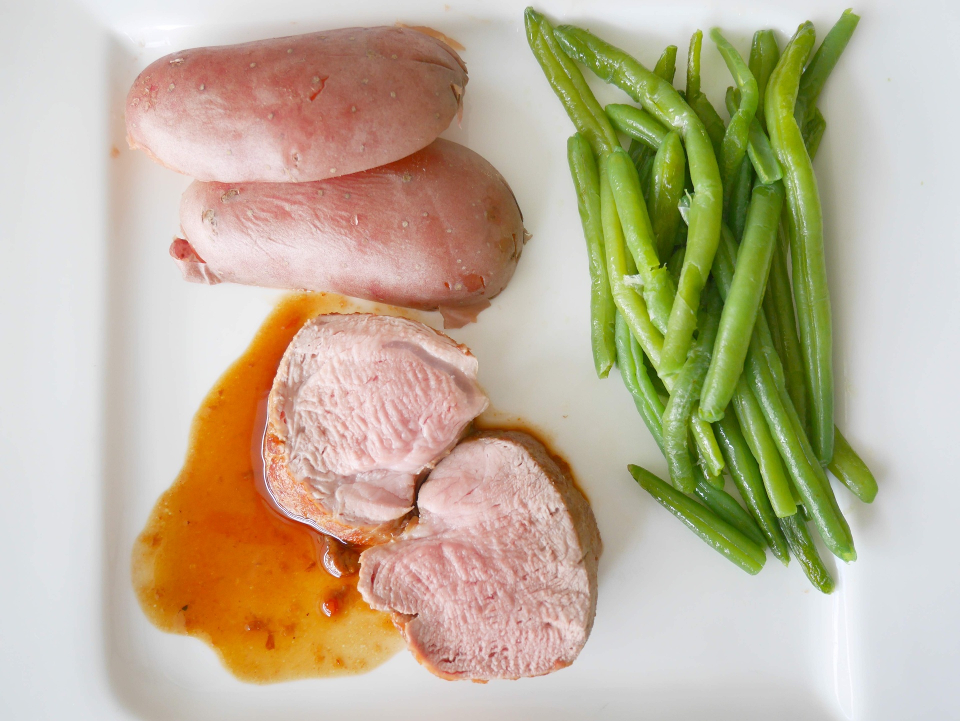 Lackiertes Schweinefilet mit Malzbiersauce