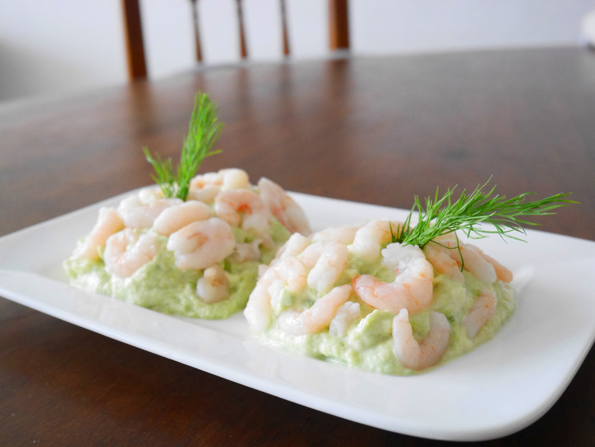 Avocadocreme mit Eismeergarnelen