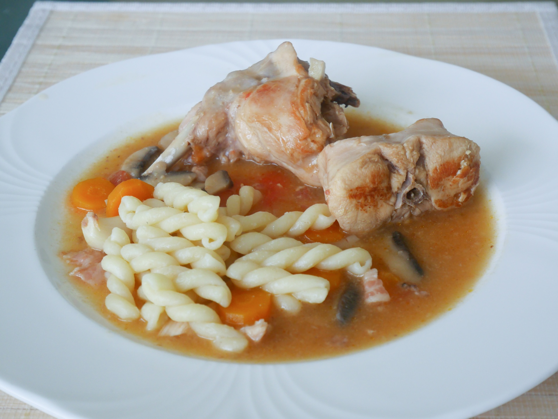 Kaninchen mit Sherry