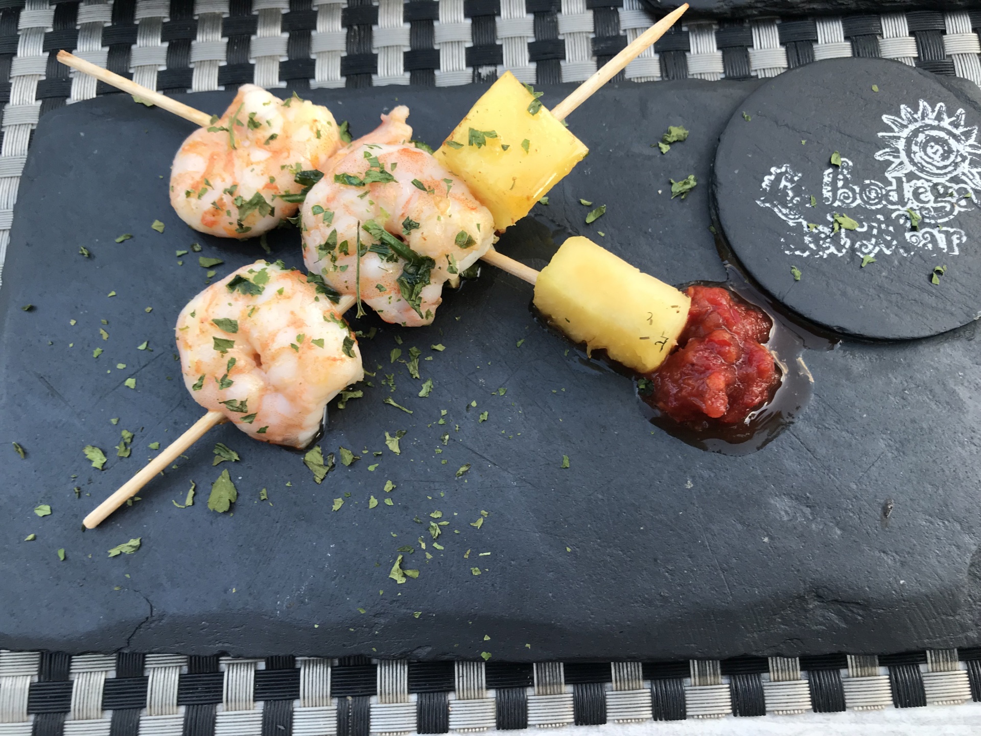Garnelenspiechen mit Ananas