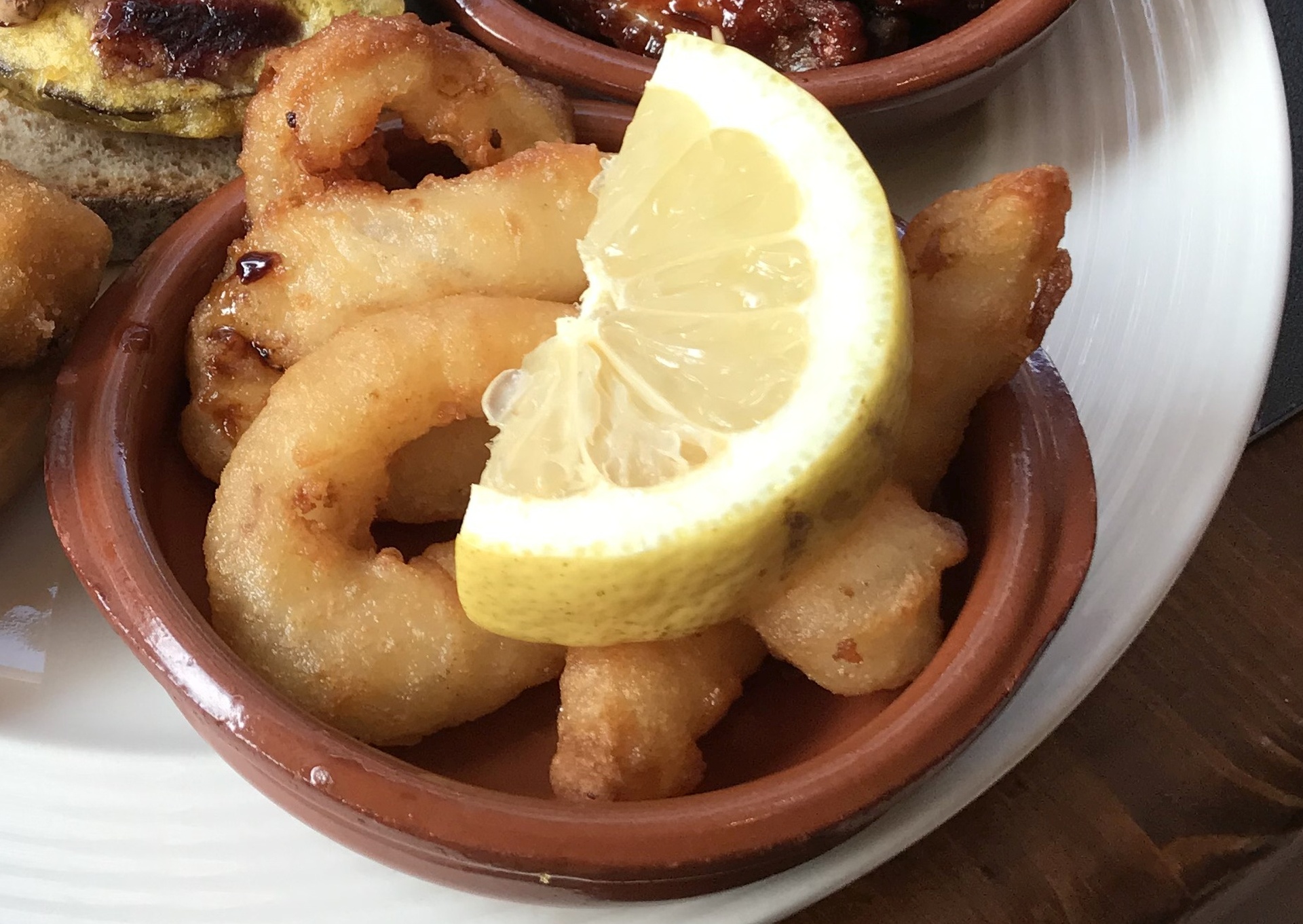 Frittierte Tintenfischringe