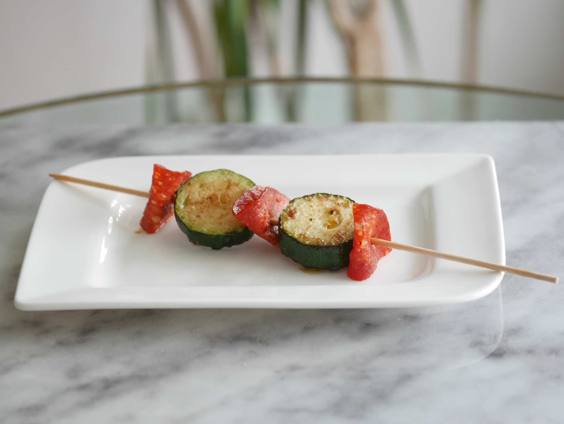 Zucchini-Spie�e mit Chorizo
