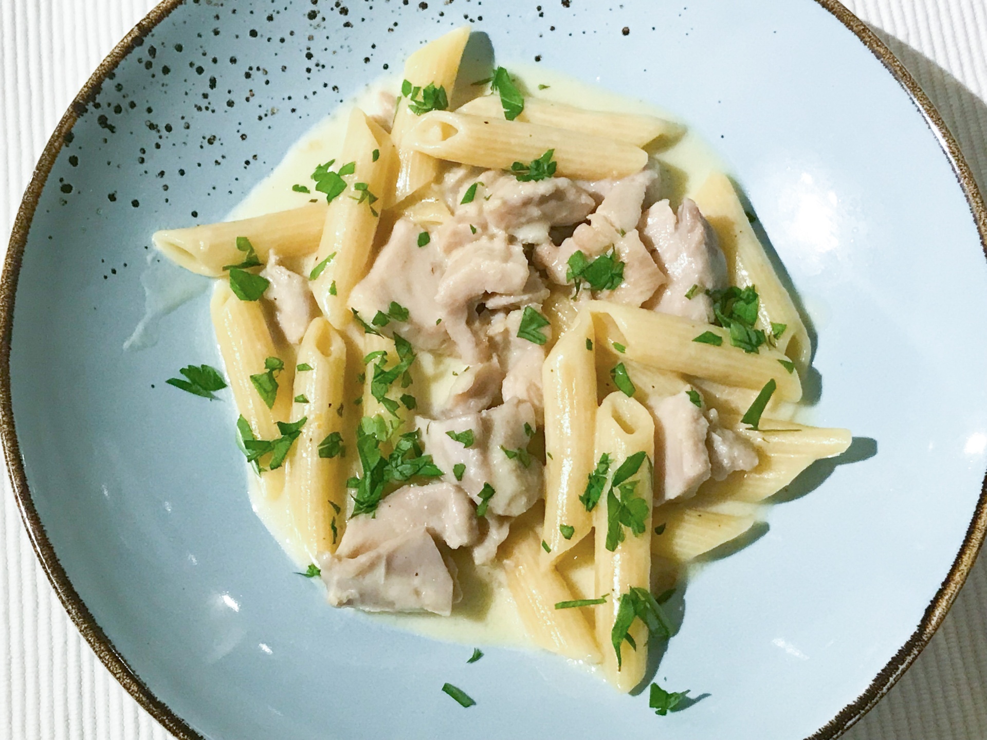 Penne mit Hhnchenfleisch